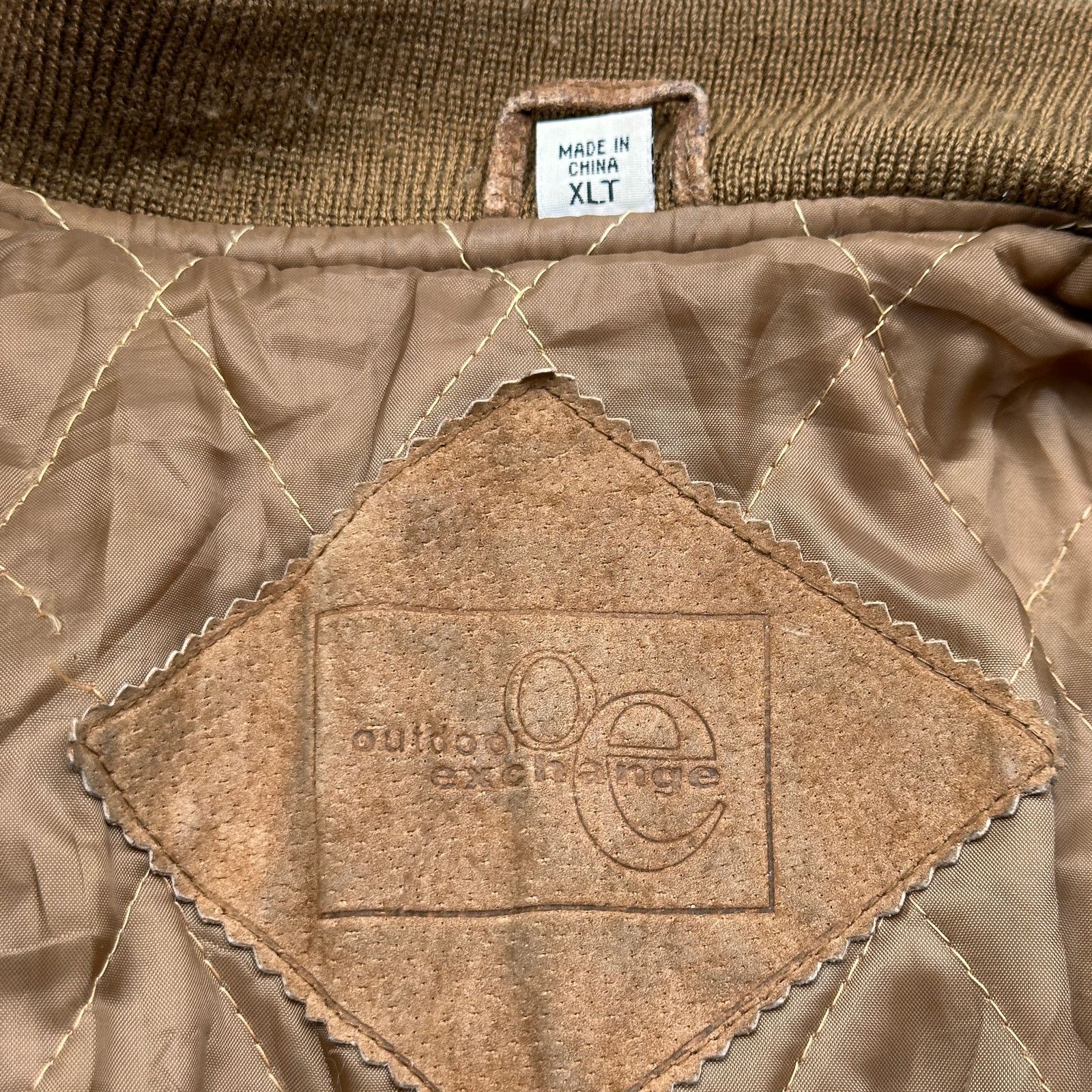 Other Vintage Outdoor Exchange Leather Bomber Jacket Mens XLT Size US XL / EU 56 / 4 - 3 Thumbnail