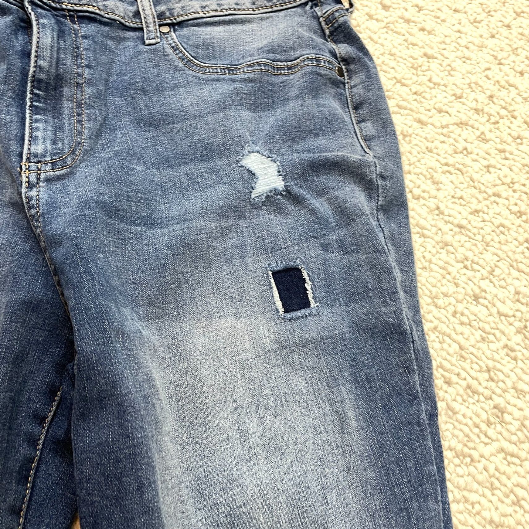 Faded Glory Faded Glory Jeans Womens 16 Blue Denim Dark Wash Straight High Rise 36x28 Size 38" / US 16 / IT 52 - 6 Thumbnail