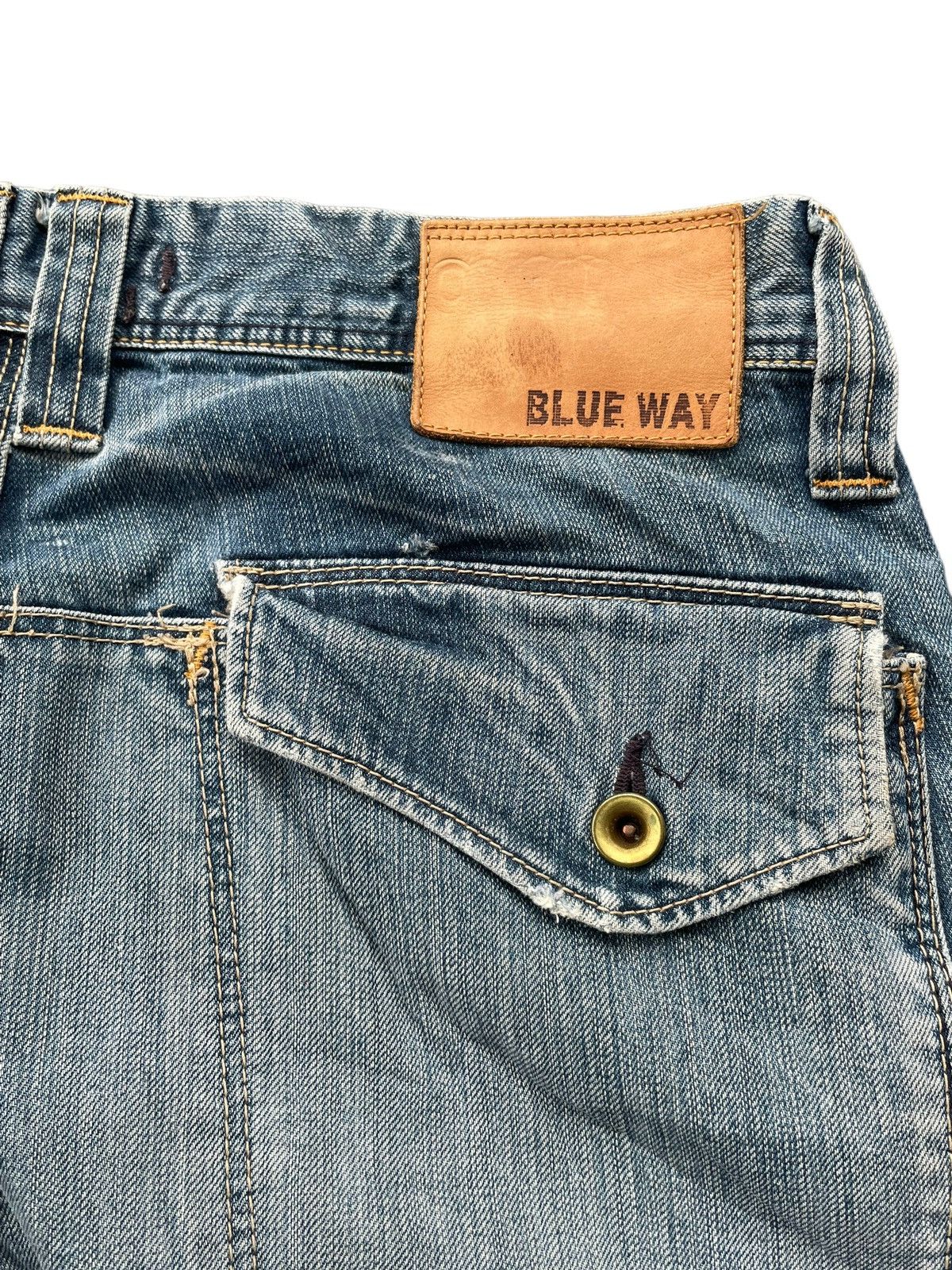 Japanese Brand × Vintage Vintage Blue Way Faded Denim Size US 33 - 10 Thumbnail