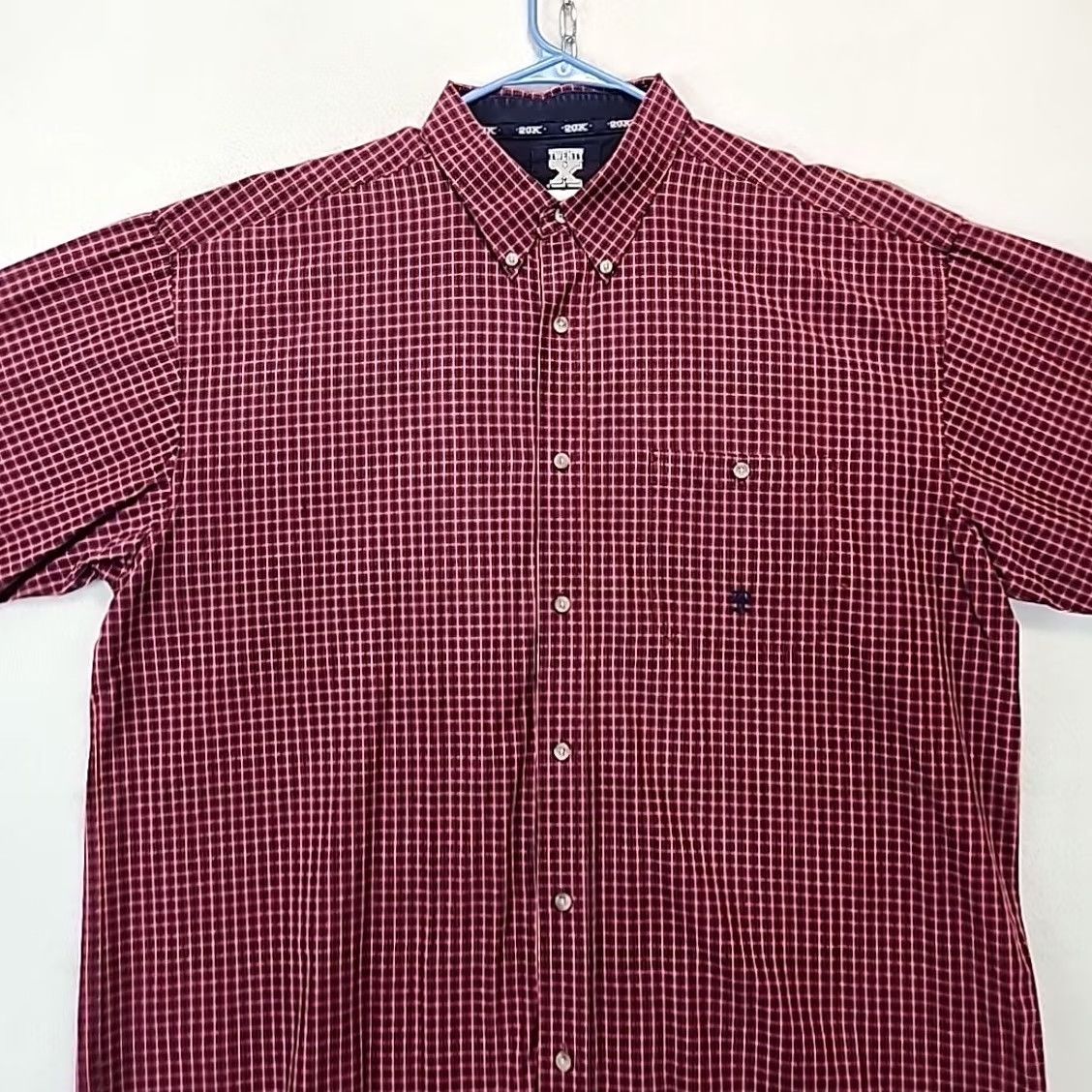 Wrangler Wrangler 20X Western Dress Shirt Red Plaid Button-Up 2XL Mens Cotton Long Sleeve Cowboy Outdoor Workwear Shirt Size 48R - 2 Thumbnail