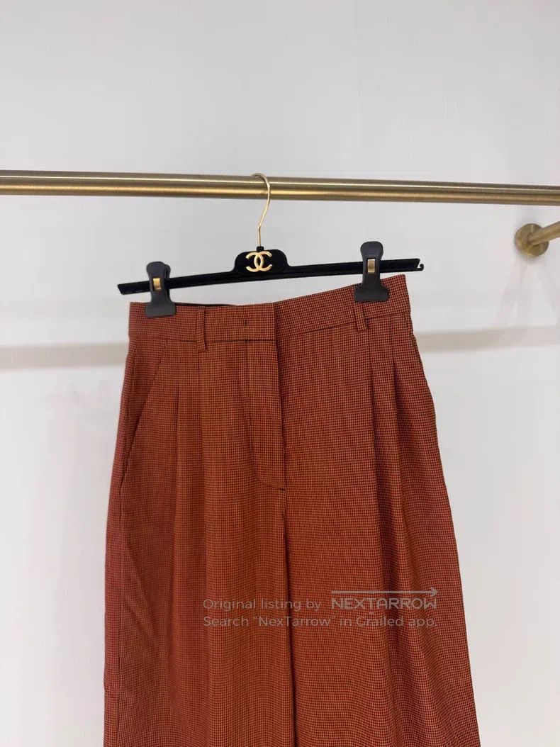 Fendi Fendi Fine Checkered Wool Wide Leg Trousers Size 25" / US 0 / IT 36 - 3 Thumbnail