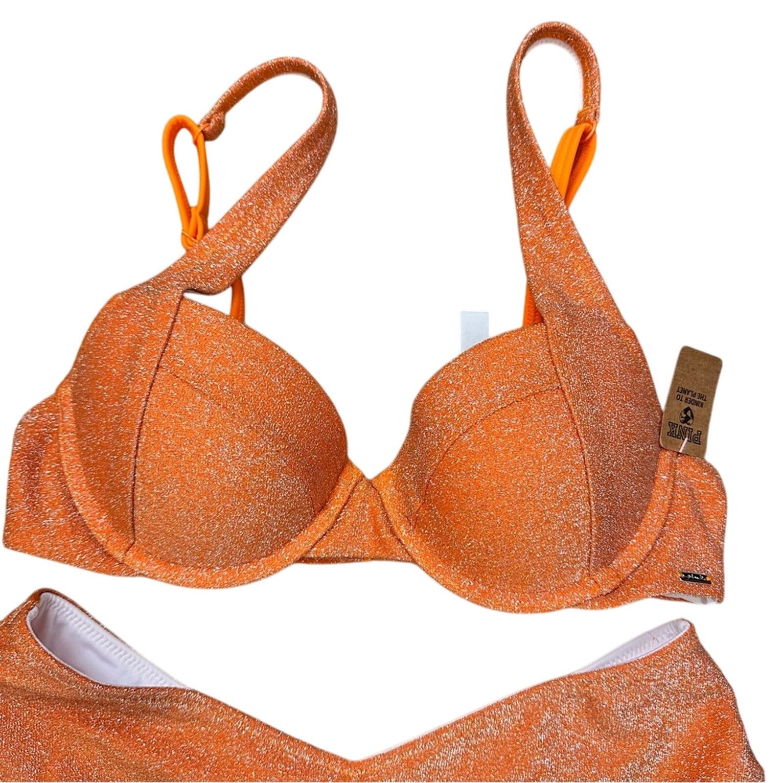 Victoria's Secret Victoria’s Secret Orange Brazilian Shimmer Bikini Size XS/S Size ONE SIZE - 4 Thumbnail