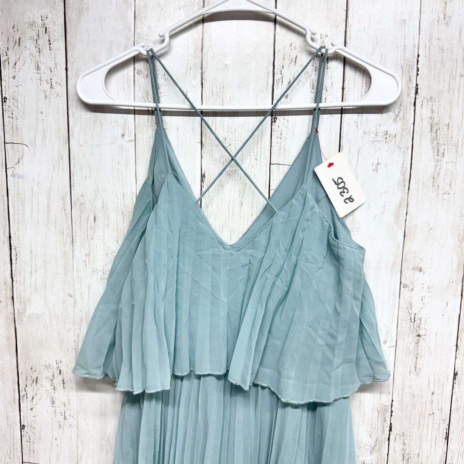 Asos Asos Dress Size 4 Pleated Sleeveless Crop Top Midi Crossback Size S / US 4 / IT 40 - 5 Thumbnail