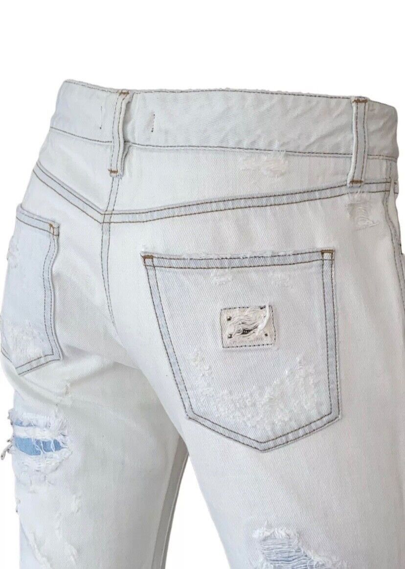 Dolce & Gabbana DOLCE & GABBANA DISTRESSED SKINNY WHITE JEANS SIZE 42 Size 28" / US 6 / IT 42 - 6 Thumbnail