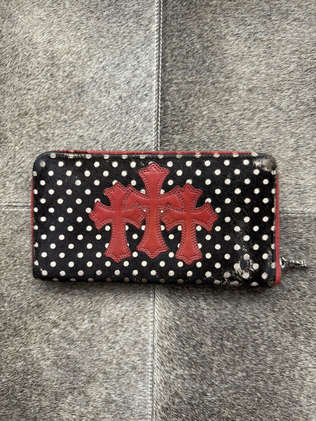 Chrome Hearts Chrome Hearts PolkaDot Pony Fur Patch Long Wallet Size ONE SIZE - 1 Thumbnail