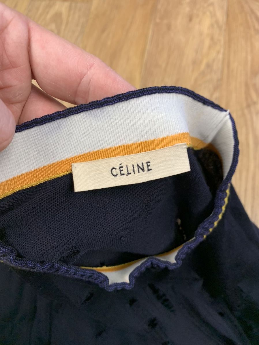 Celine Celine Distressed Dark Blue Custom Sweater Size US M / EU 48-50 / 2 - 2 Thumbnail