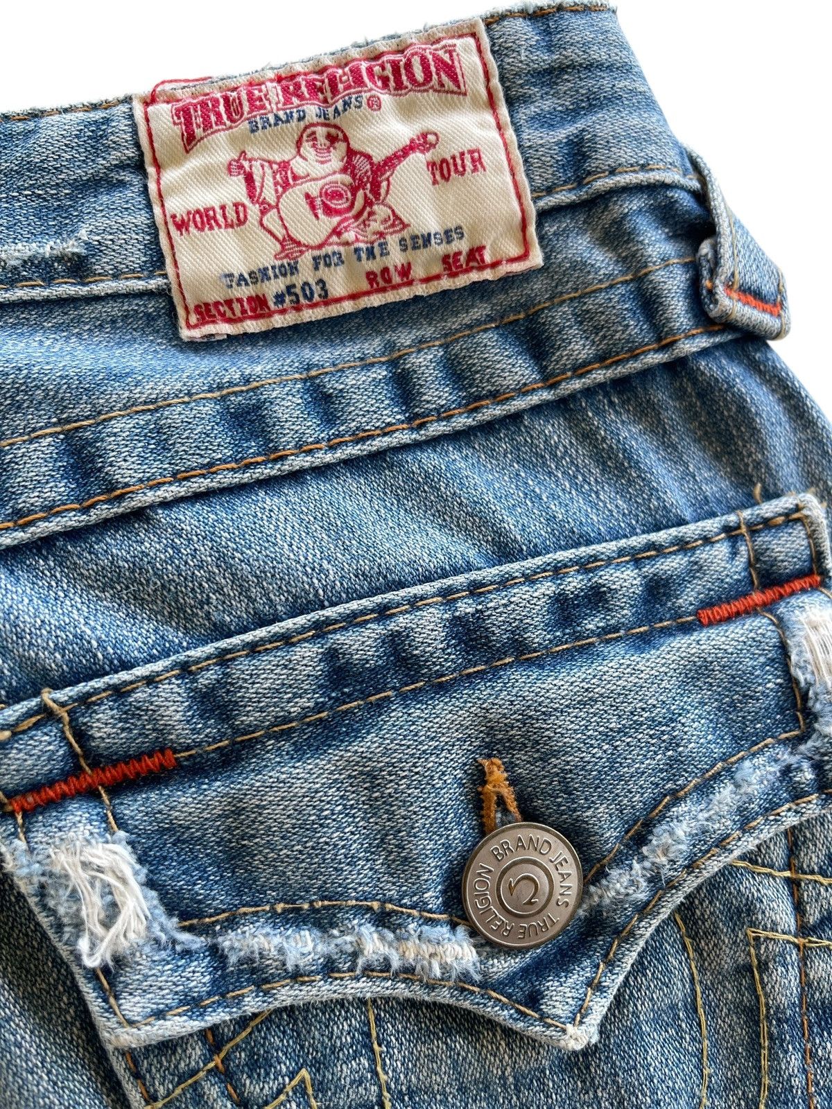 True Religion True Religion Distressed Flare Women Denim Size 26" / US 2 / IT 38 - 10 Thumbnail