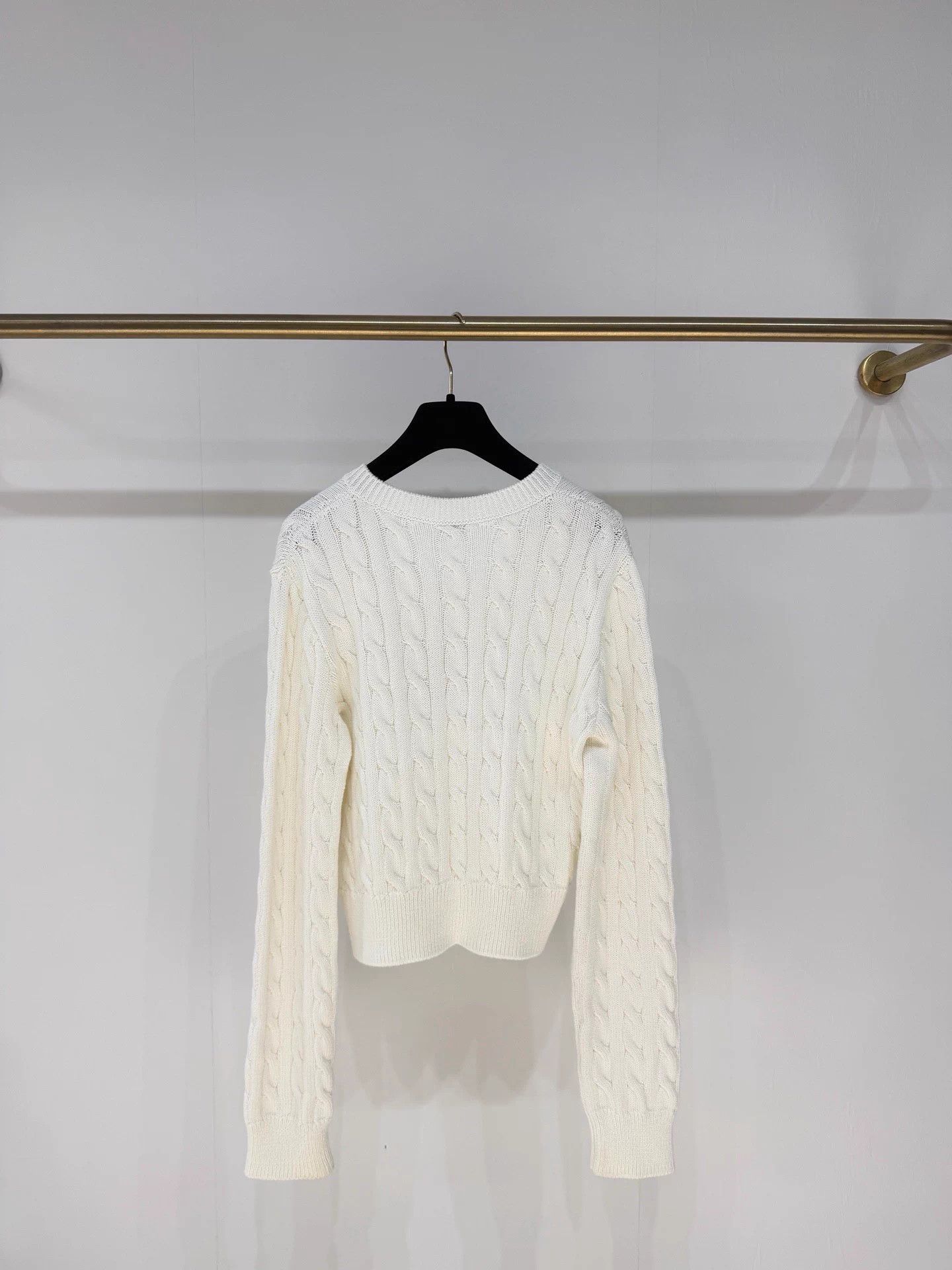 Loewe Loewe Classic Cable Knit V-Neck Sweater L 99N Size L / US 10 / IT 46 - 4 Thumbnail