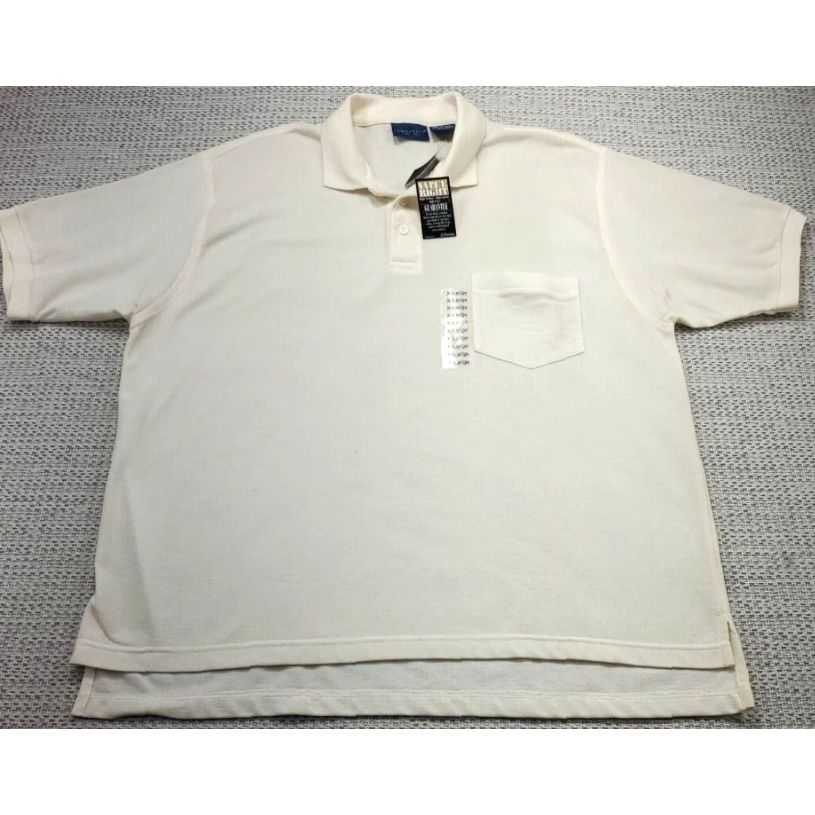 Vintage VINTAGE Towncraft Polo Shirt Mens XL Ivory Short Sleeve Golf Polo Shirt TC Towncraft Polo Size US XL / EU 56 / 4 - 2 Thumbnail