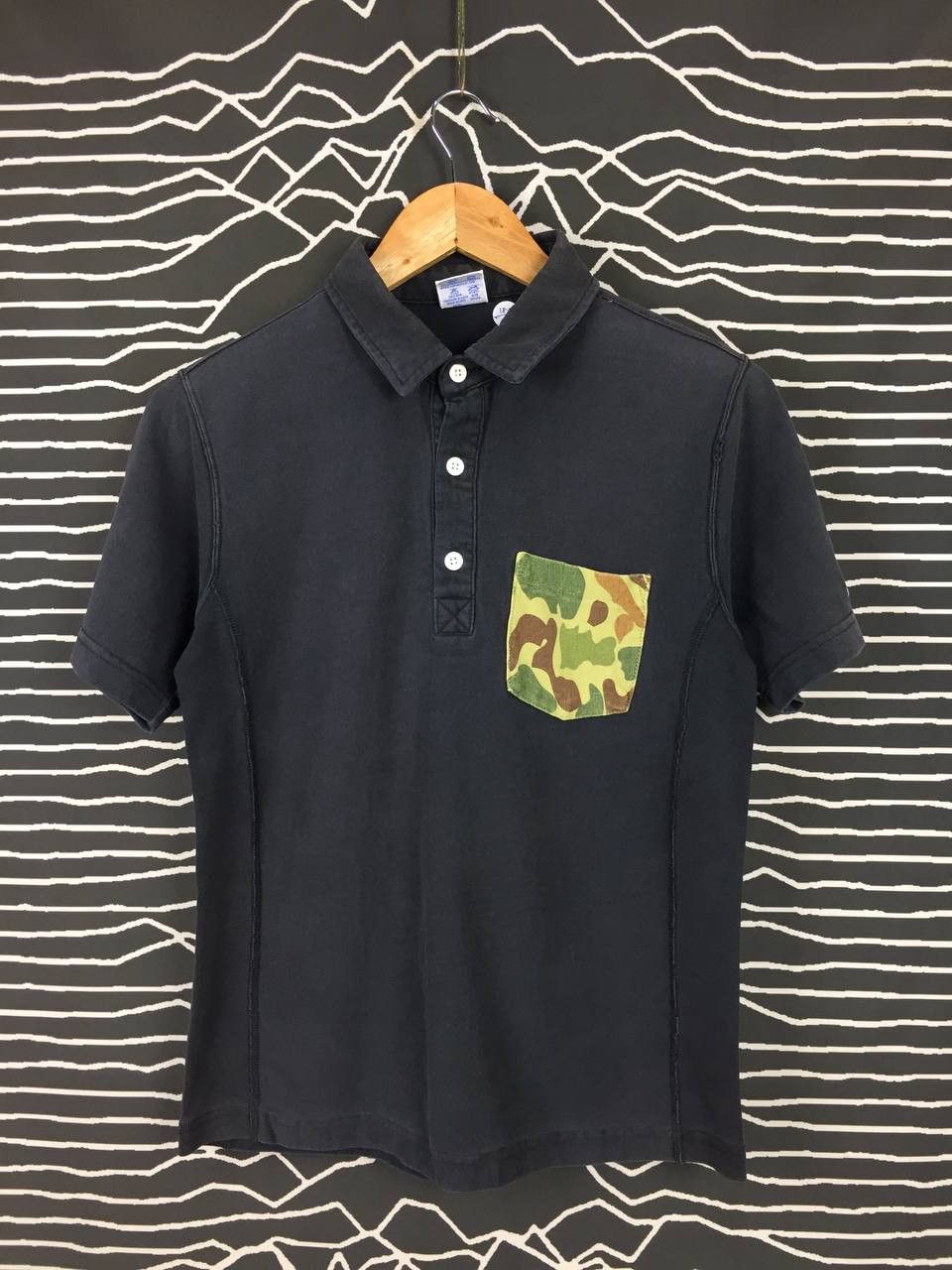 Champion × Vintage Vtg Champion Reverse Weave Camo Pocket Heavyweight Polo Tee Size US M / EU 48-50 / 2 - 2 Thumbnail