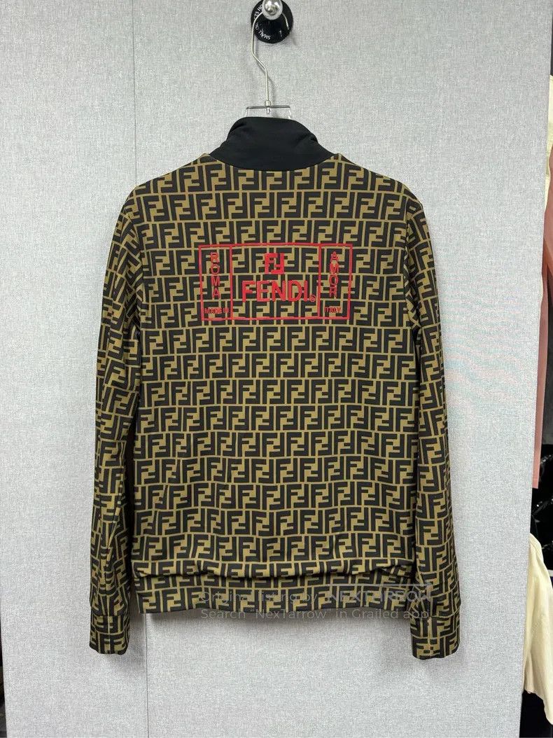 Fendi Fendi Full Print Brown Jacket Size US M / EU 48-50 / 2 - 2 Thumbnail