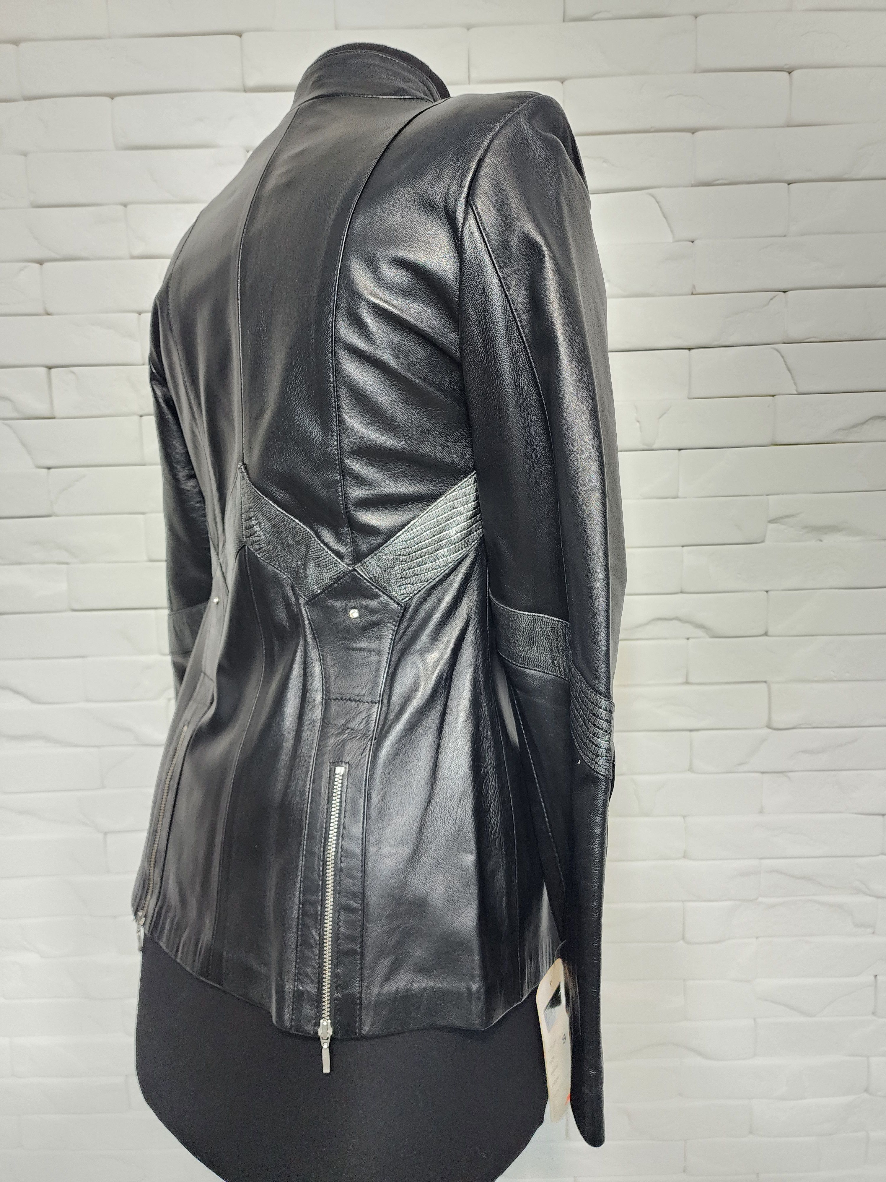Genuine Leather Women's Black Genuine Leather Jacket Size S / US 4 / IT 40 - 5 Thumbnail