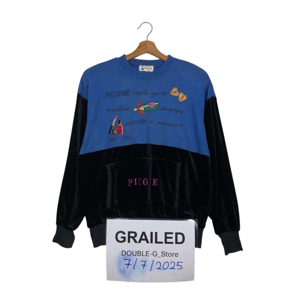 Japanese Brand 📌Vintage Sweatshirt Cropped Design Studio Picone Roma Size US M / EU 48-50 / 2 - 1 Thumbnail