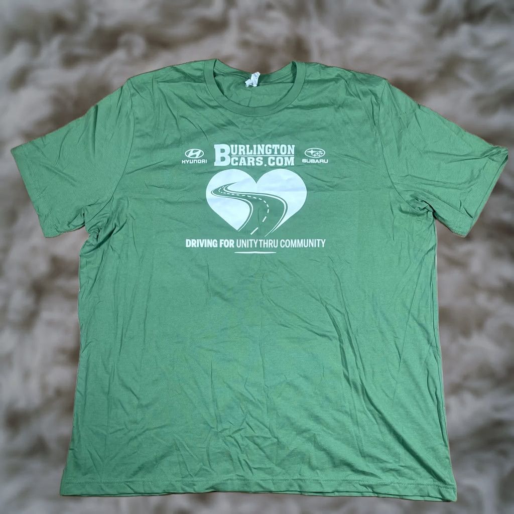 Vintage VINTAGE Canvas T-Shirt Mens 3XL Green Short Sleeve Cotton Bell a + Canvas Burlington Cars.Com Shirt Men Green 3XL Size US XXL / EU 58 / 5 - 1 Thumbnail