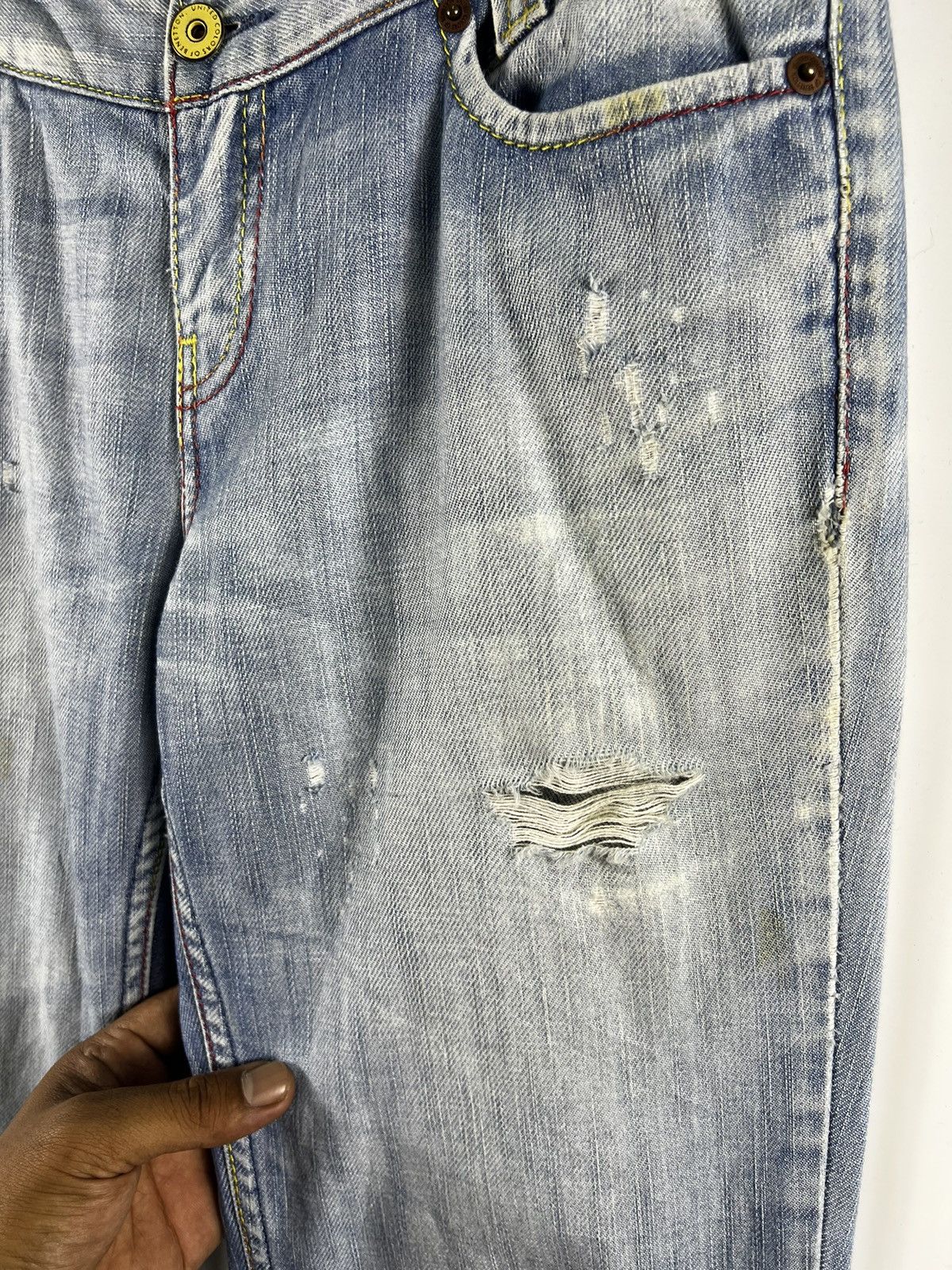 United Colors Of Benetton 🔥 United Colors Of Benetton Distressed denim pants Size 30" / US 8 / IT 44 - 3 Thumbnail