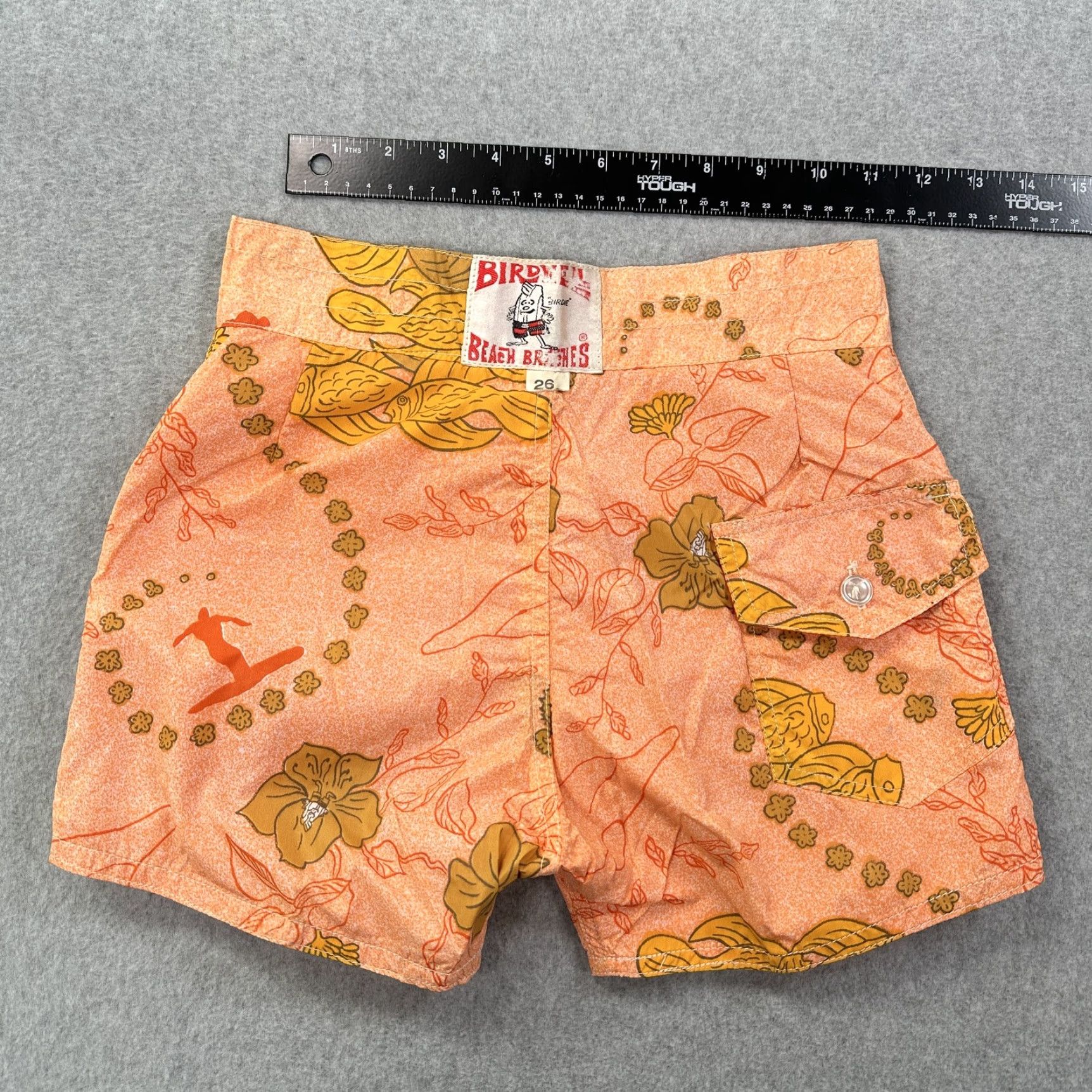 Vintage VINTAGE Birdwell Beach Britches Shorts Mens 28 Orange Floral Surf 70s Board Short Nautical Retro Beach Mens Size US 28 / EU 44 - 3 Thumbnail