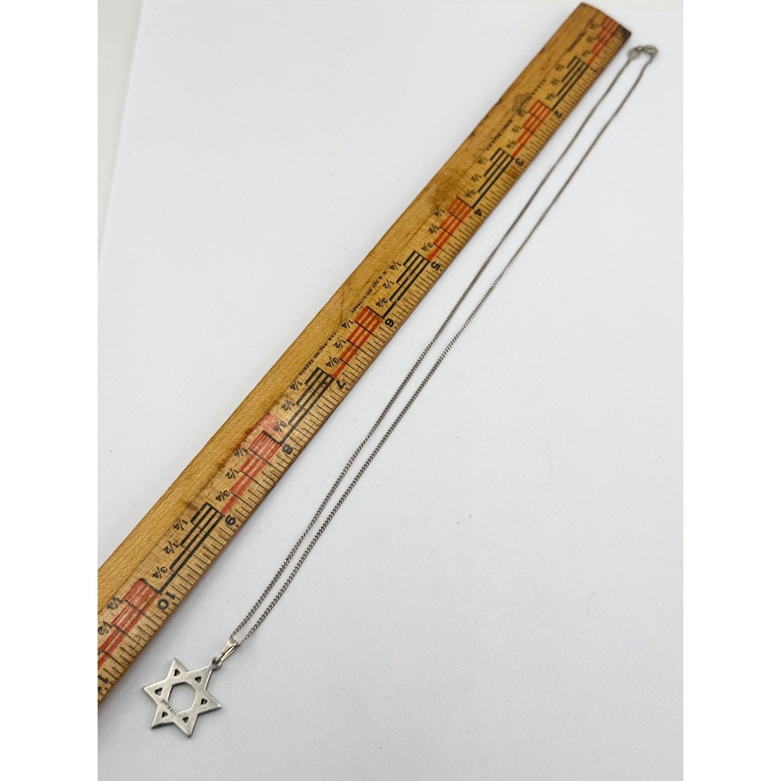 Vintage Vintage Sterling Silver 925 Marcasite Stone Jewish Star Char Size ONE SIZE - 5 Thumbnail