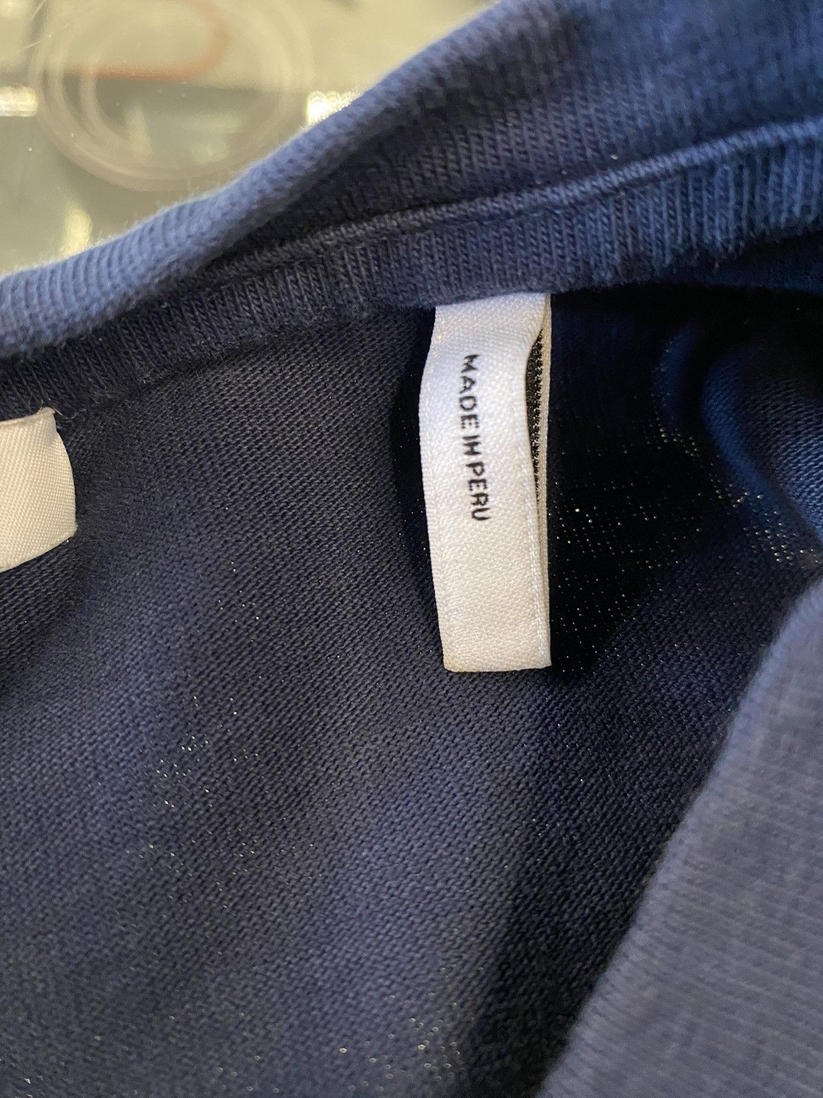 Helmut Lang Helmut Lang Stamped Logo T-shirt Navy Size US M / EU 48-50 / 2 - 4 Thumbnail