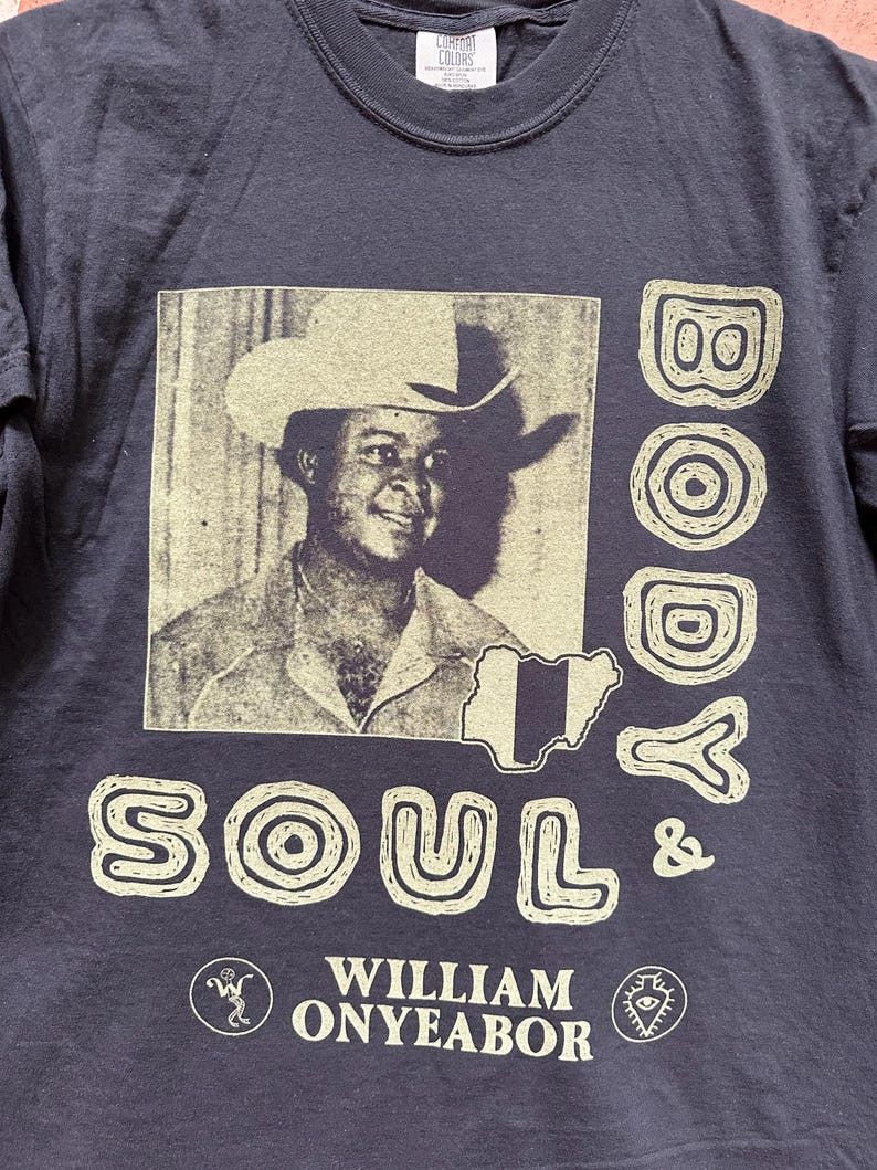 Comfort Colors William Onyeabor fan art T-shirt Black Comfort Colors Size US M / EU 48-50 / 2 - 2 Thumbnail