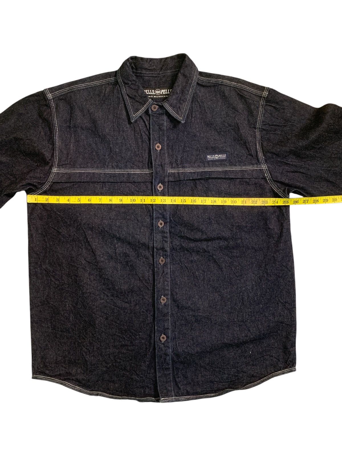 Marc Buchanan × Pelle Pelle Rare Design Pelle Pelle Marc Buchanan Denim Shirts Size US L / EU 52-54 / 3 - 11 Thumbnail