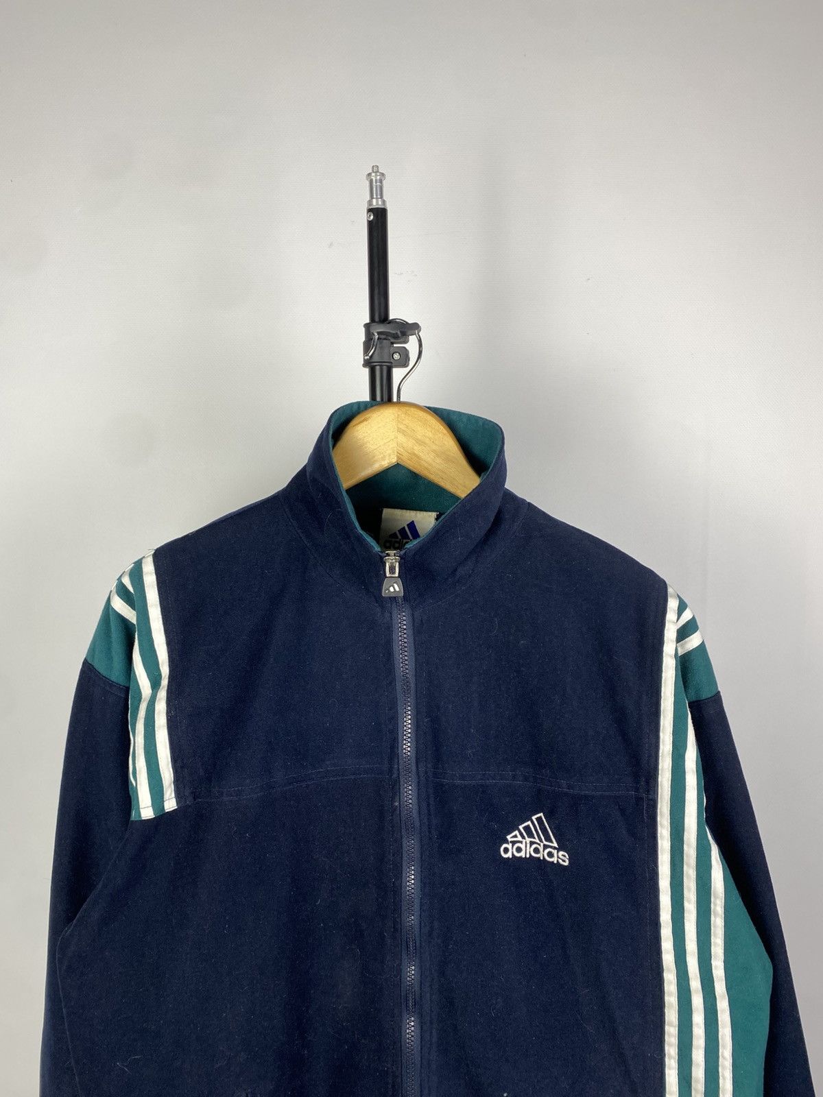 Adidas × Vintage Vintage 90s Adidas Y2K Hype Zip Retro Fleece Jacket Size US L / EU 52-54 / 3 - 2 Thumbnail