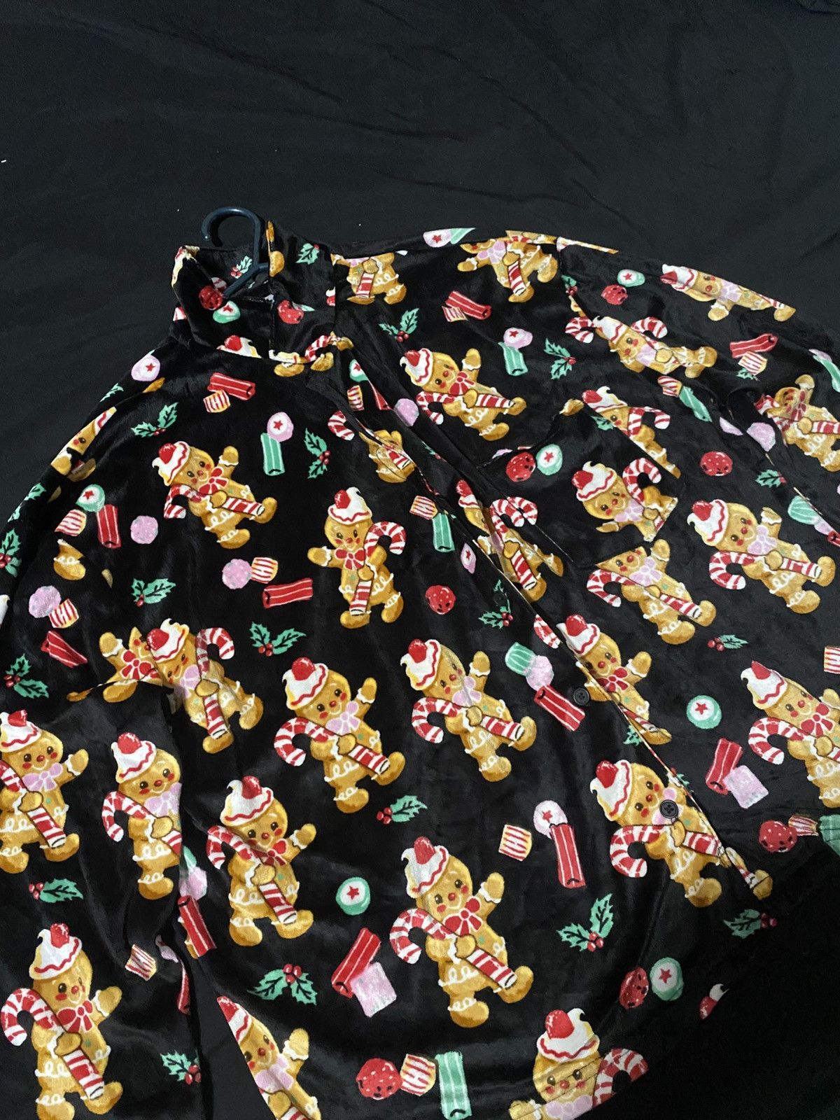 Other Cozy & Cute Holiday Time Gingerbread Man Button-Up Shirt Size L / US 10 / IT 46 - 2 Thumbnail