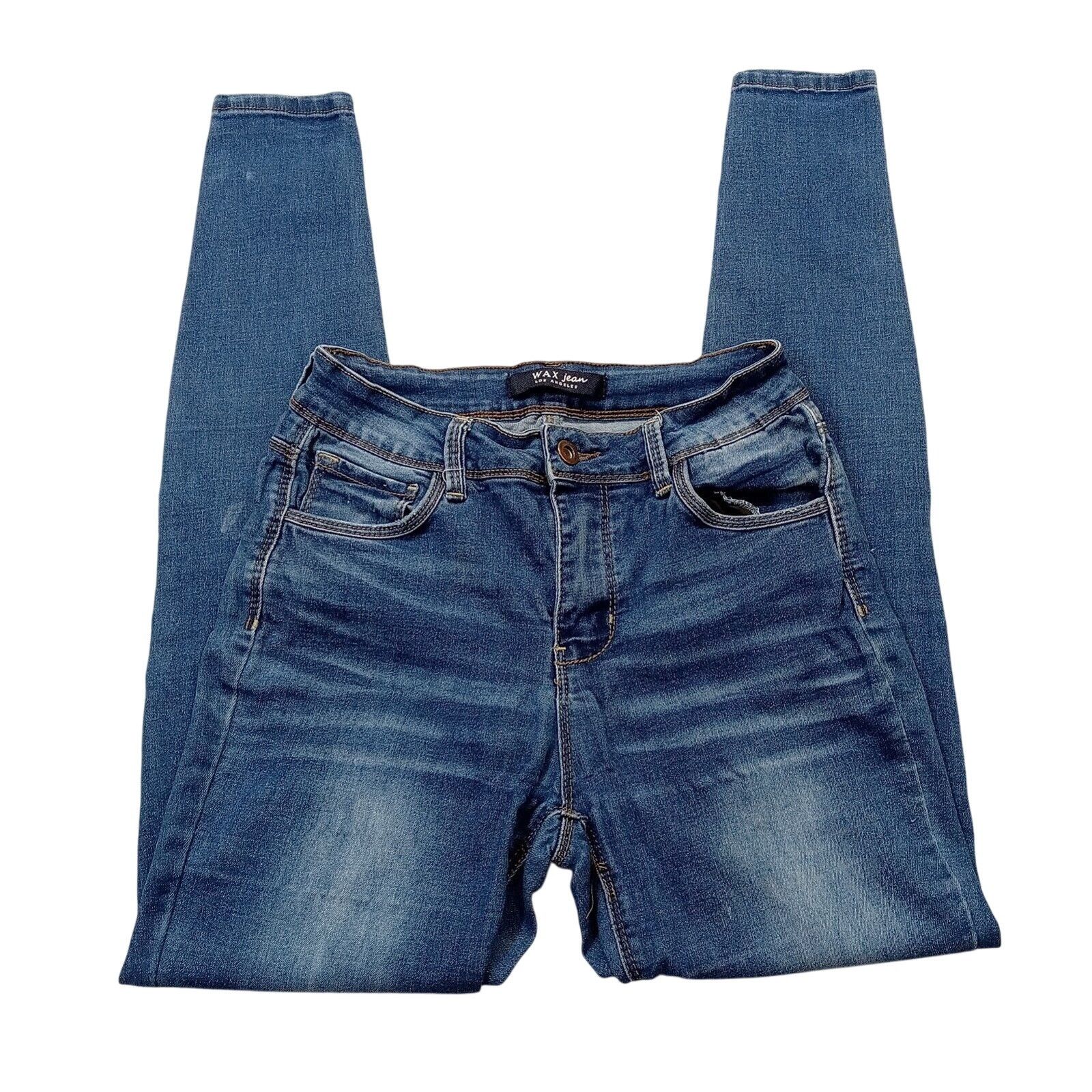 & Other Stories Wax Jeans Los Angeles 26 X29 Stretch Skinny Distressed Denim Size 26" / US 2 / IT 38 - 5 Thumbnail
