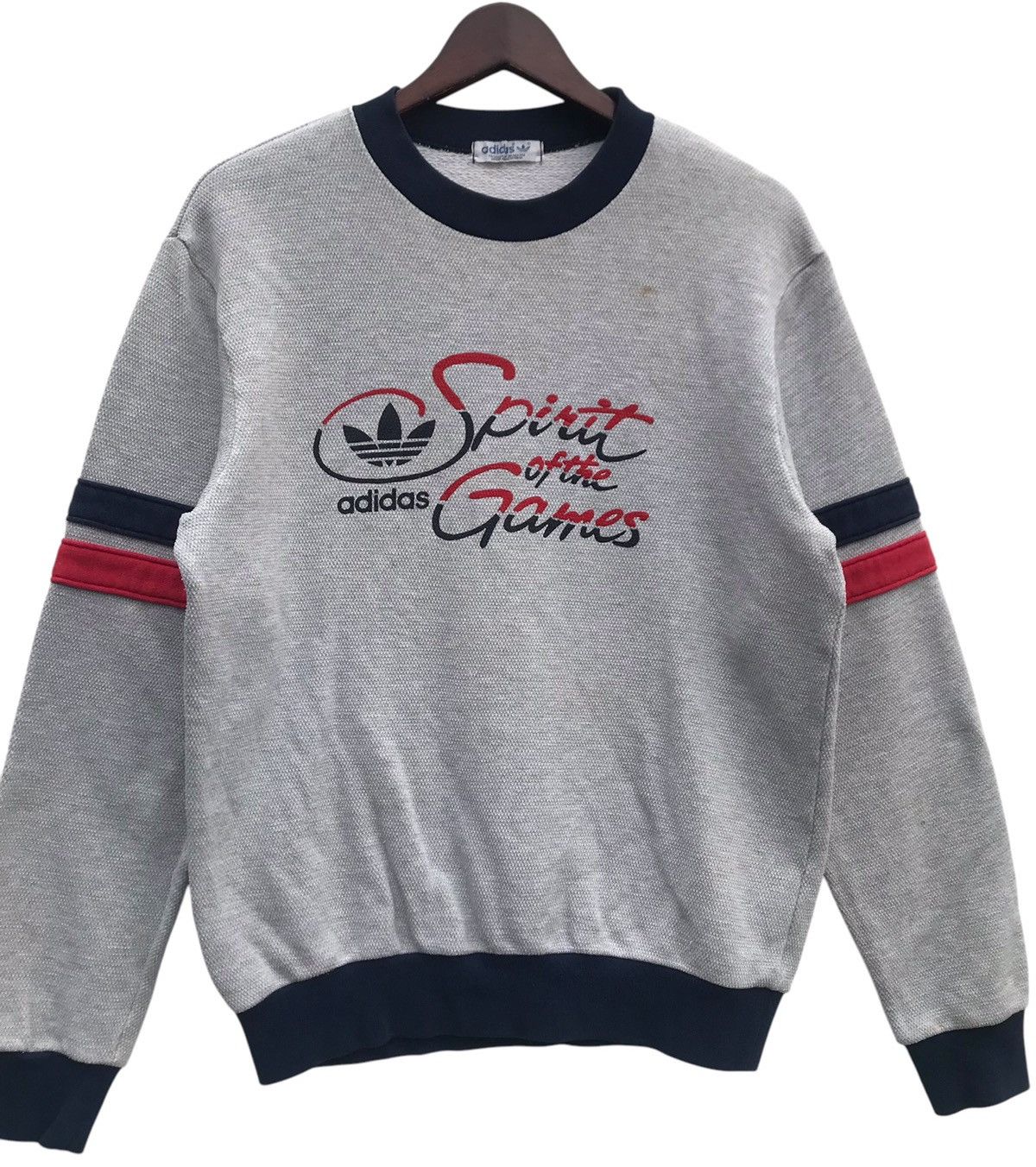Vintage Vintage 90s Adidas Japan Sweatshirt ( STAINS ) Size US M / EU 48-50 / 2 - 4 Thumbnail