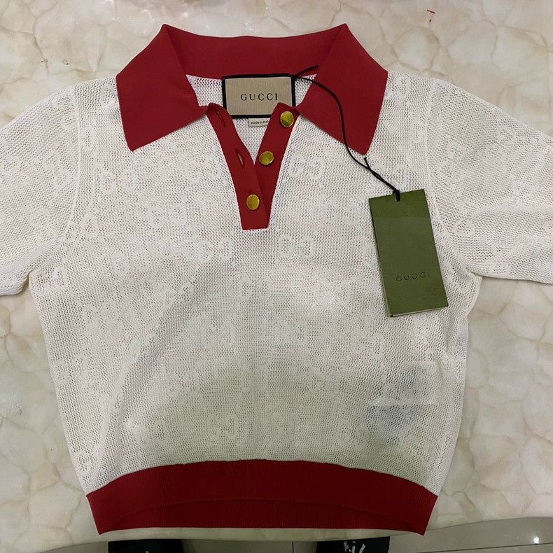Gucci Gucci White and red color matching full logo translucent po Size XS / US 0-2 / IT 36-38 - 1 Thumbnail