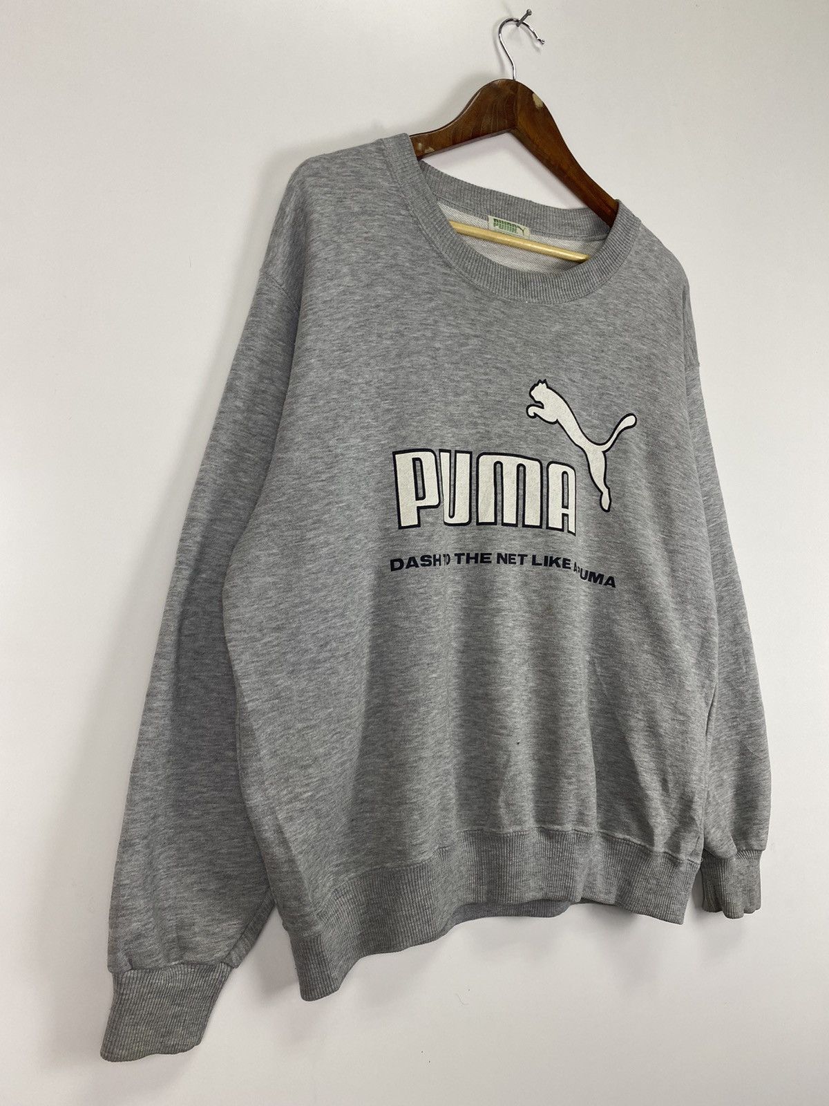 Puma × Vintage Vintage 90’s Puma big logo sweatshirt Size US L / EU 52-54 / 3 - 5 Thumbnail