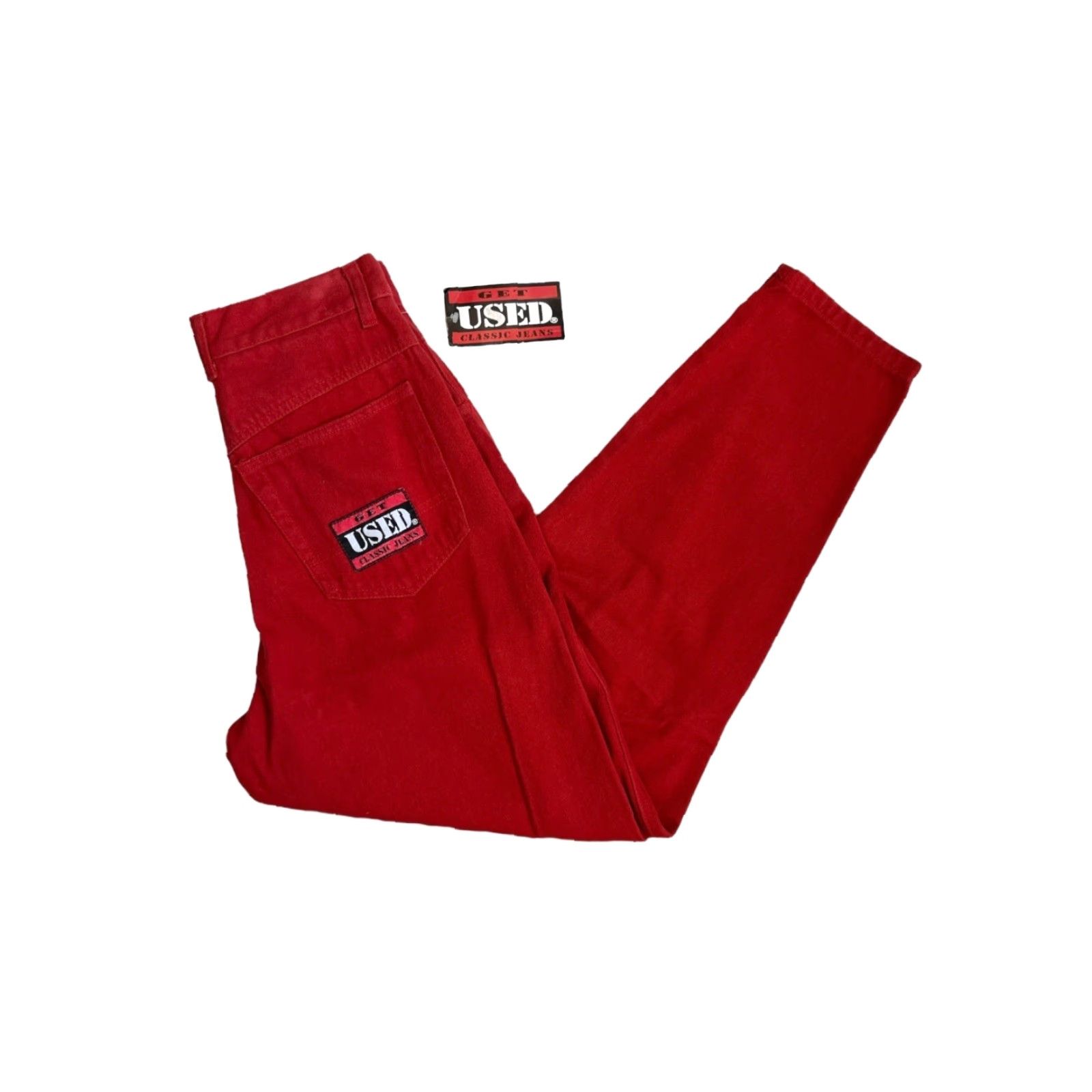 Vintage VINTAGE Get Used Jeans Mens 30 Red 90s Deadstock NOS NWT Modern "Jeans" Size US 30 / EU 46 - 2 Thumbnail