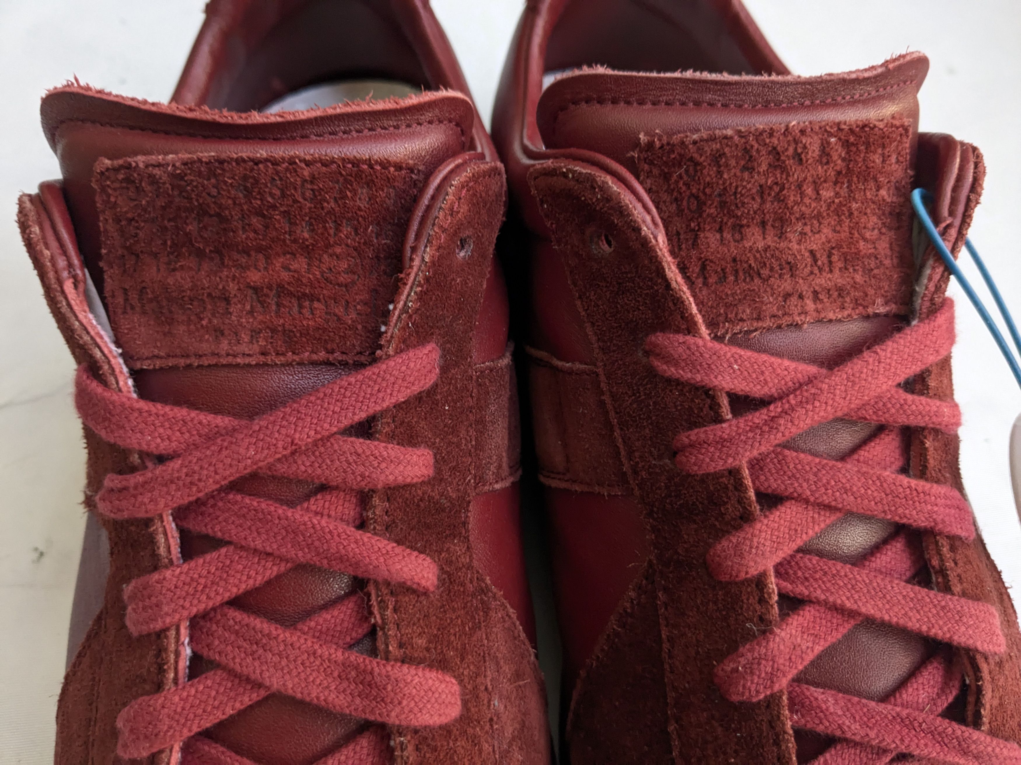 Maison Margiela Maison Margiela GAT Replica Burgundy 10 43 Low Tops Size US 10 / EU 43 - 5 Thumbnail