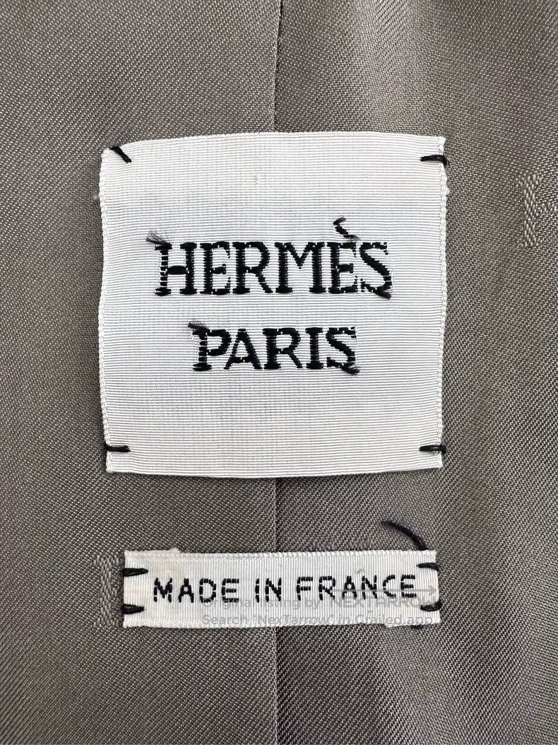 Hermes Hermes Wool and Silk Blended Patchwork Blazer Jacket, Oliv Size M / US 6-8 / IT 42-44 - 7 Thumbnail