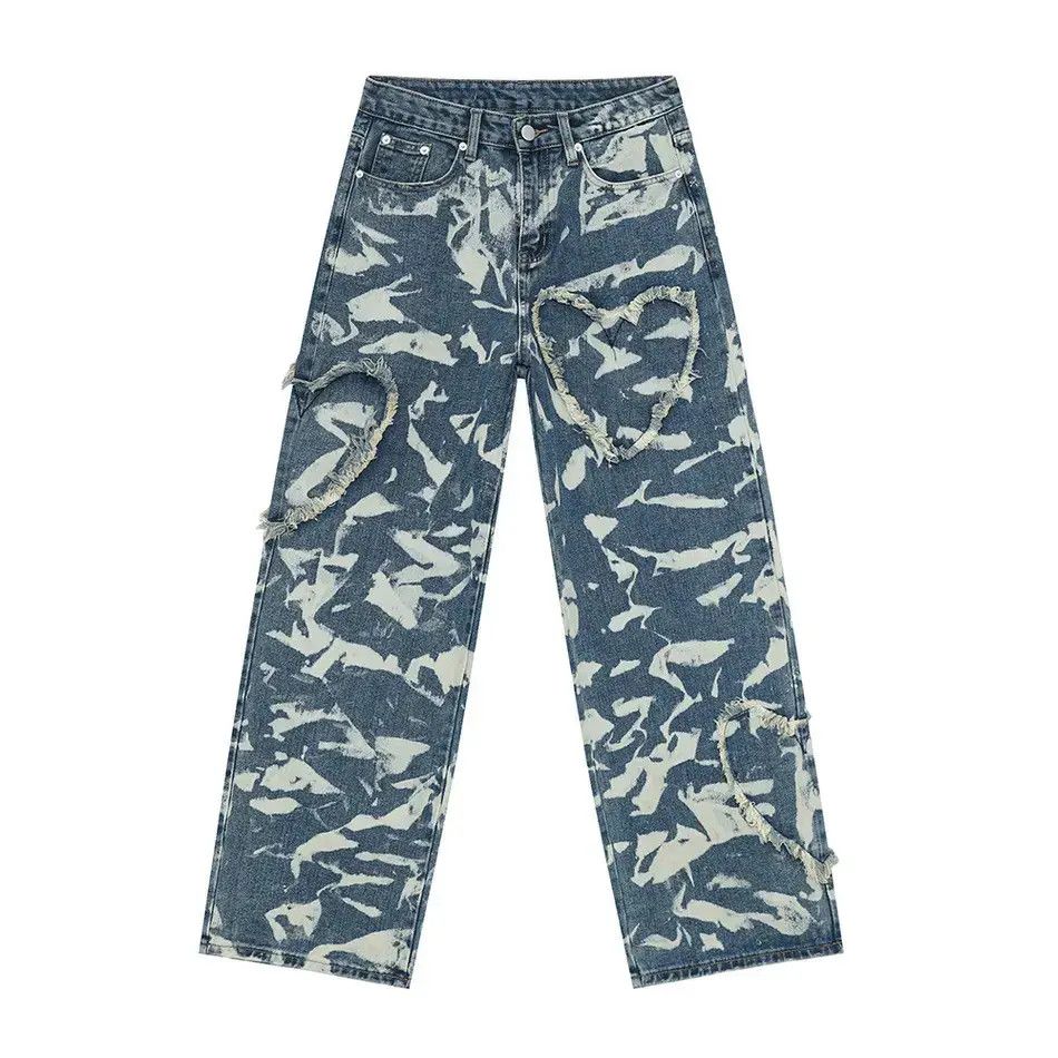 Japanese Brand Retro loose high street printed patchwork jeans Size US 32 / EU 48 - 6 Thumbnail