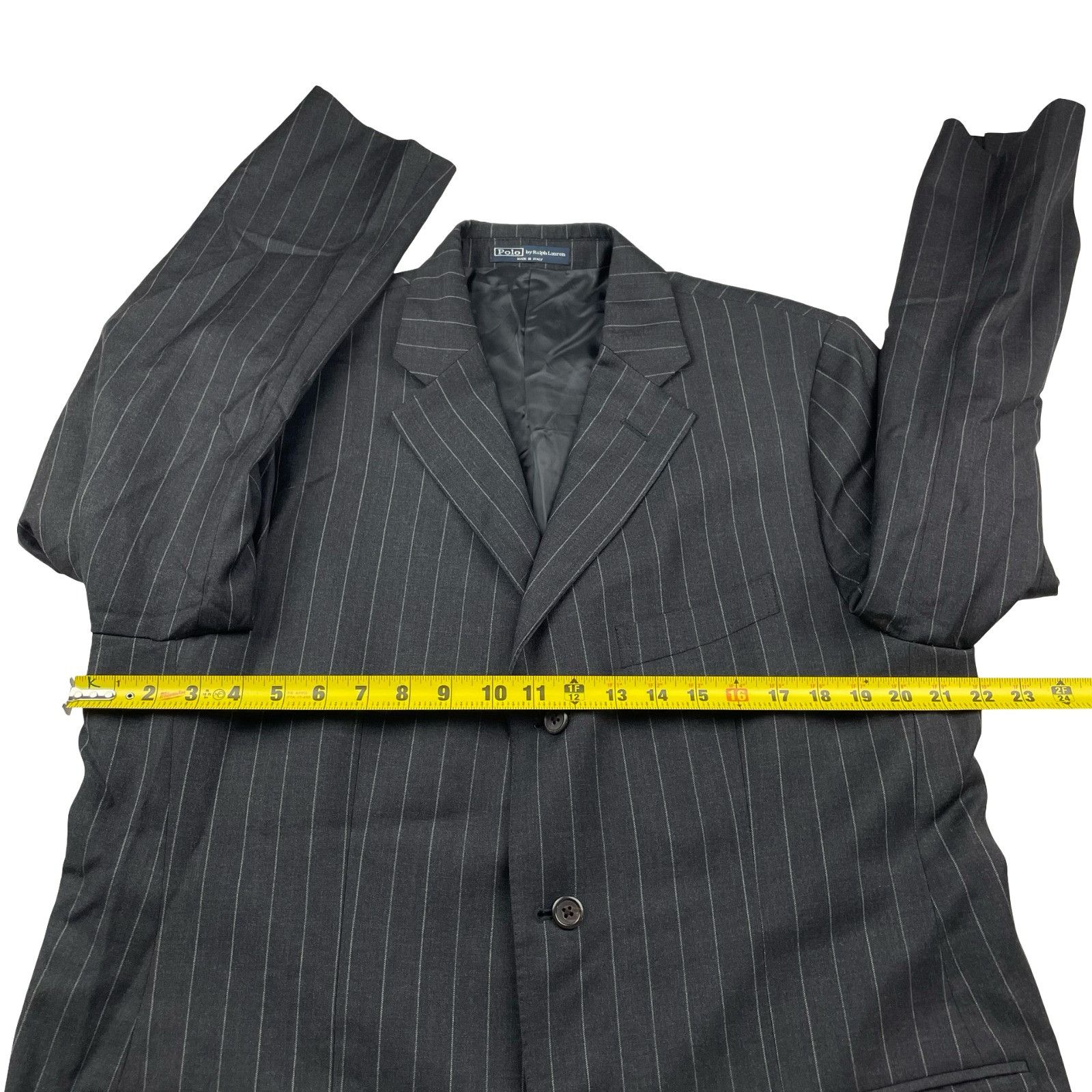 Polo Ralph Lauren VTG Polo Ralph Lauren Men’s 100% Wool 3-Button Blazer Gray S Size 42R - 10 Thumbnail