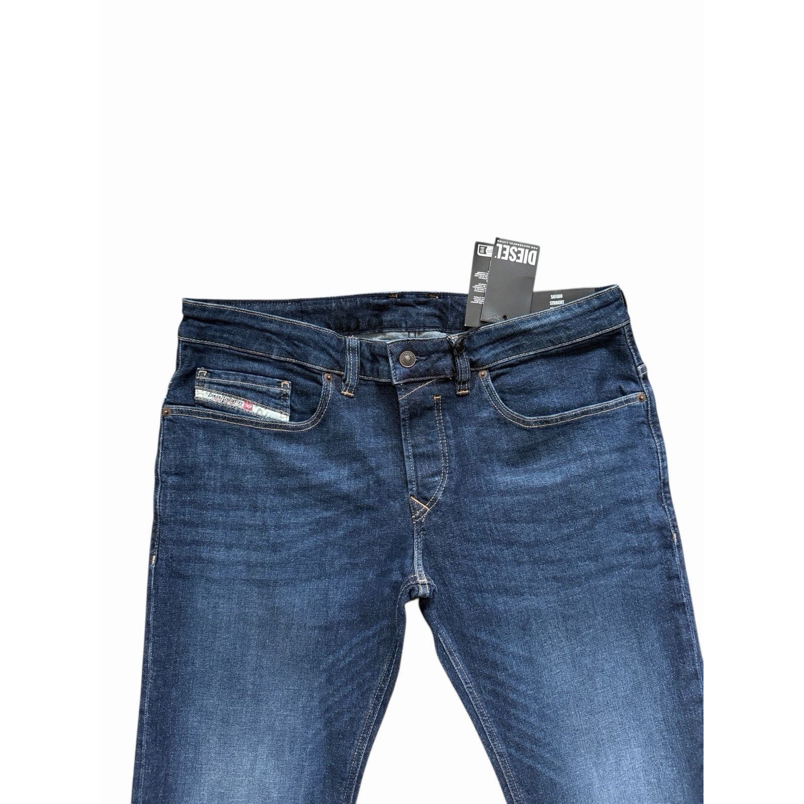 Diesel Diesel Mens Safado Straight Jeans RE065 Blue $195 Size 32/32 Size US 32 / EU 48 - 2 Thumbnail