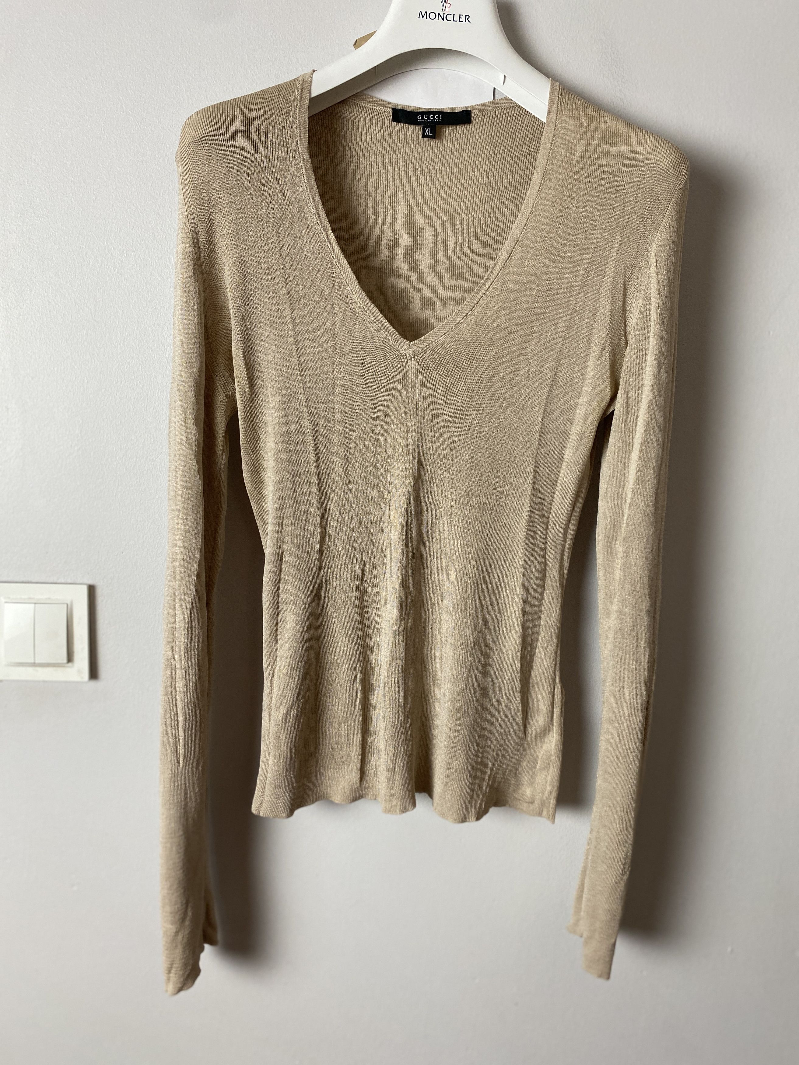 Gucci × Vintage Gucci vintage long sleeve t-shirt tee silk Size XL / US 12-14 / IT 48-50 - 1 Thumbnail