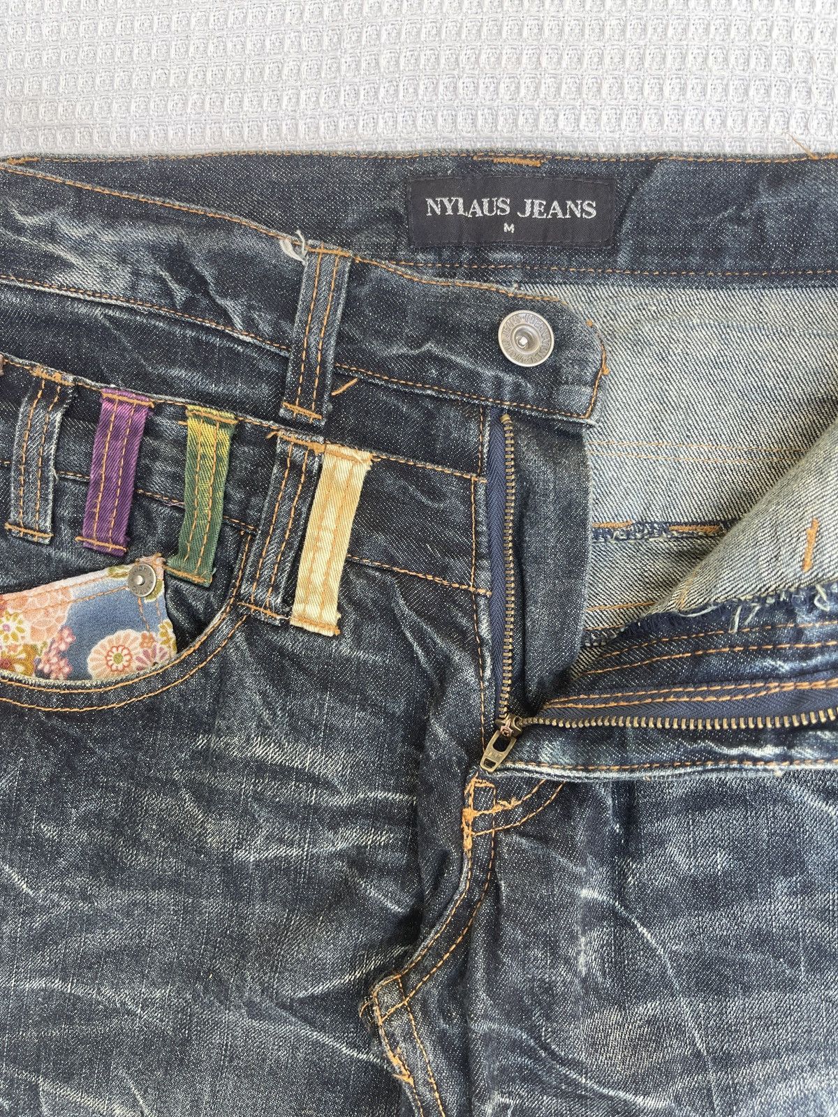 Hysteric Glamour Last Drop🔥Rare🔥NYLAUS Double Waist Japanese Style Jeans Size US 31 - 6 Thumbnail