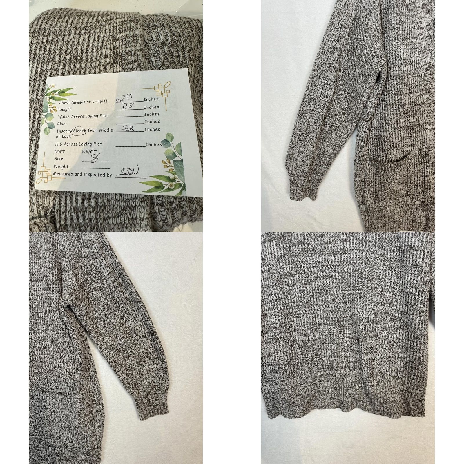 Vintage A New Day Cardigan Sweater Women’s S Long Waisted Knit Closed Open Front V-Neck Raglan Sleeve Brown Fall Winter Size S / US 4 / IT 40 - 8 Thumbnail
