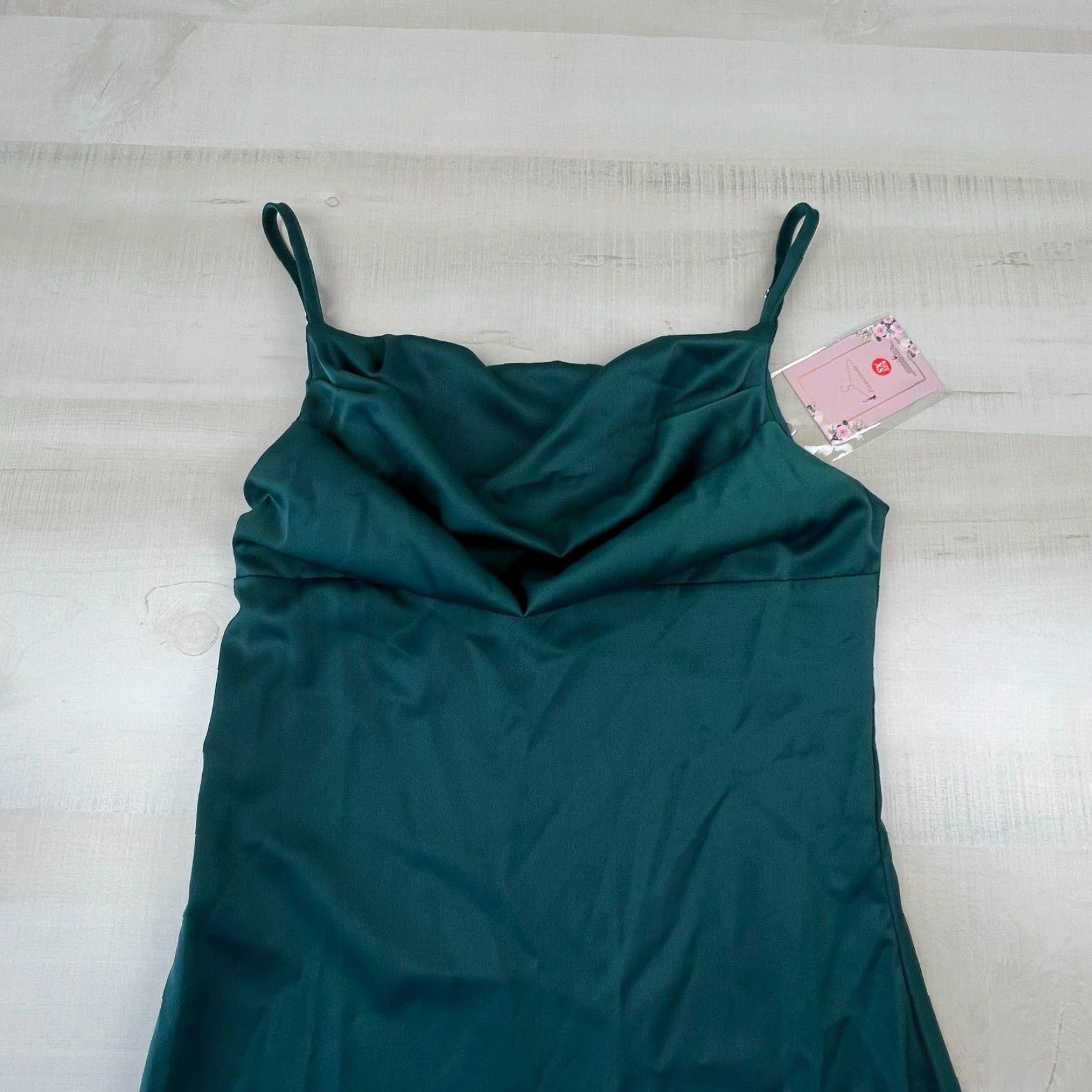 Vintage VINTAGE Fiemaoves Women's Maxi Dress XS Satin Slip Cowl Neck Side Split Strappy Formal Party Wedding Size XS / US 0-2 / IT 36-38 - 2 Thumbnail