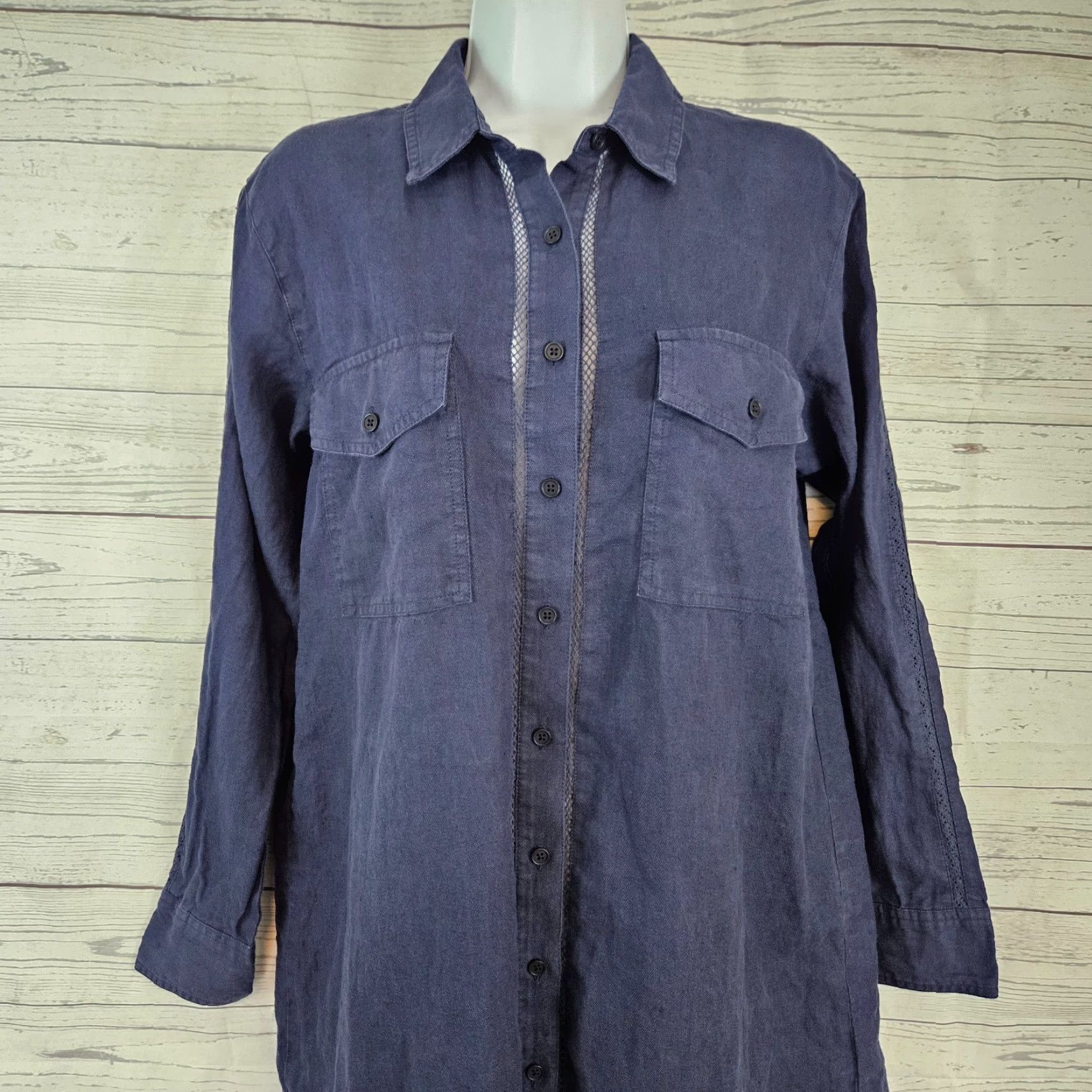 Outerknown **Outerknown Women's Blue Collared Shirt Dress Size Small** User: Outerknown Women's Blue Collared Long Sleeve Shirt Dress Size Small Size S / US 4 / IT 40 - 2 Thumbnail