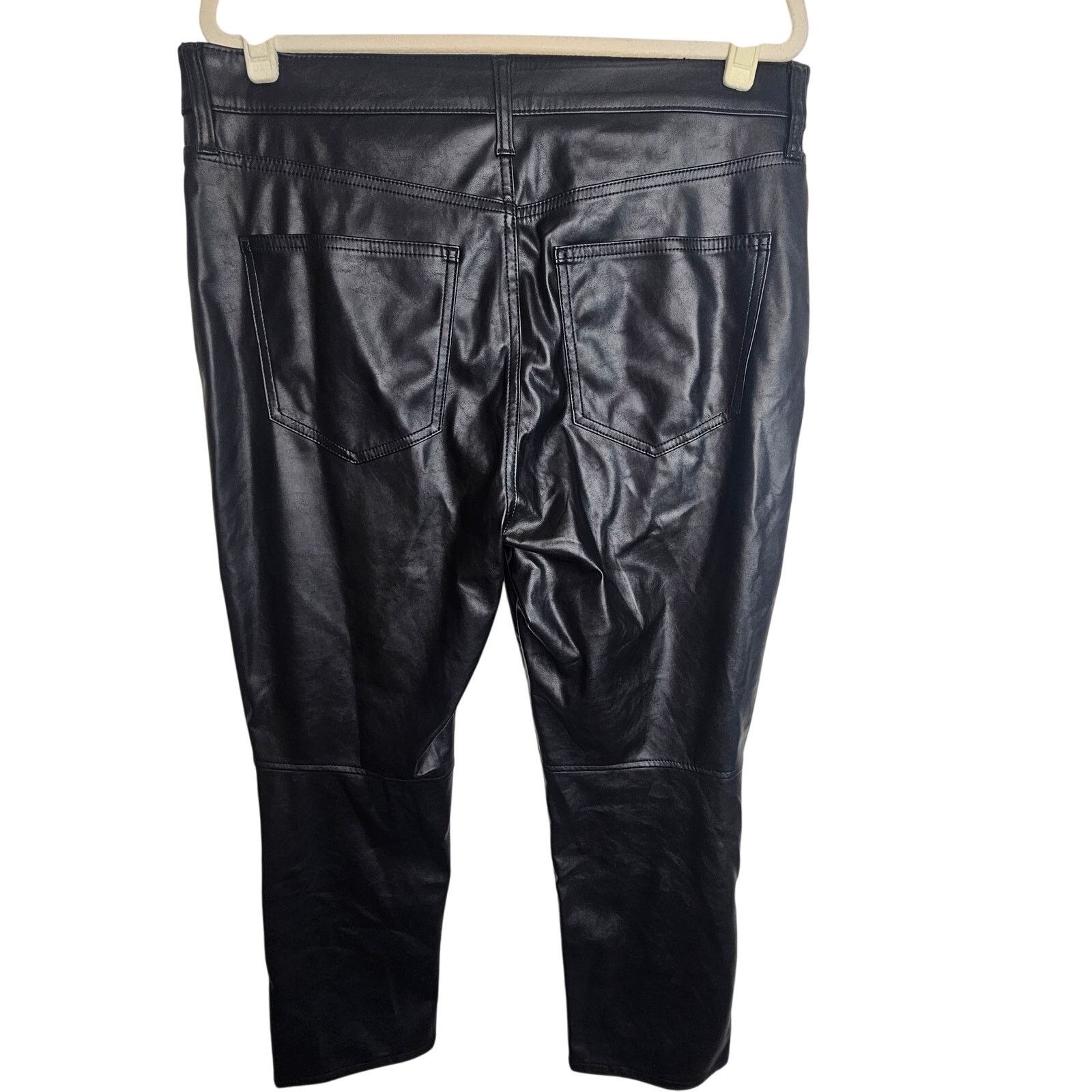 Gap GAP Womens Vintage Slim High Rise Faux Leather Retro Pants Size 36" / US 14 / IT 50 - 6 Thumbnail