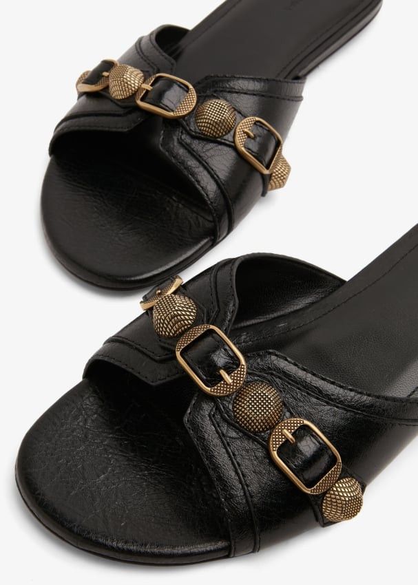 Balenciaga o1srvl11e0225 Cagole Sandals in Black Size US 8 / IT 38 - 2 Thumbnail