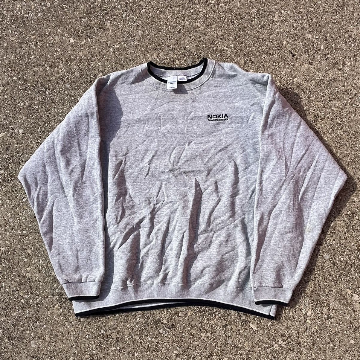 Vintage Rare Vintage Nokia Grey Crewneck Size US XL / EU 56 / 4 - 1 Thumbnail
