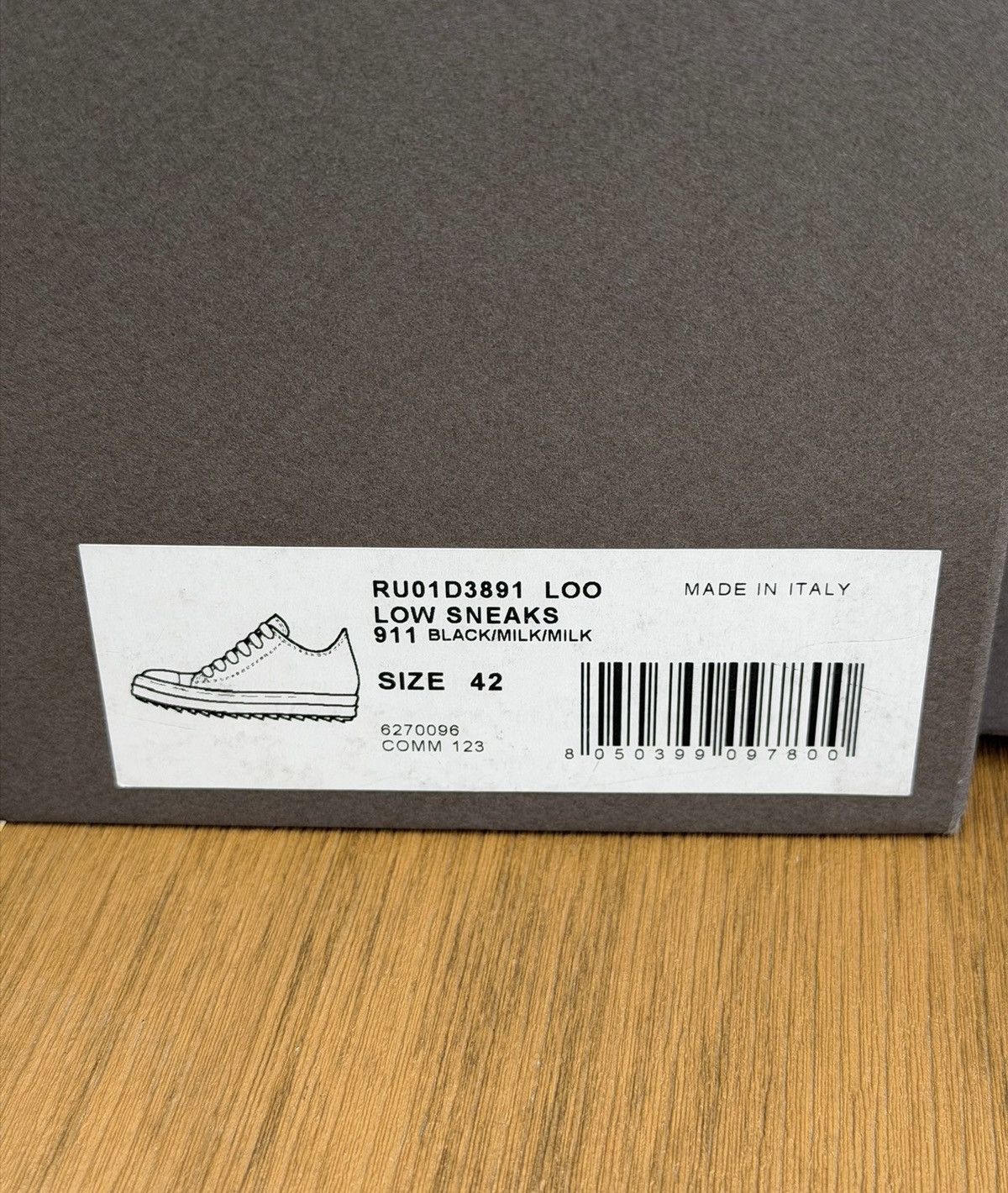 Rick Owens Rick Owens Mainline Classic Leather Low-Top Size US 8.5 / EU 41-42 - 9 Thumbnail