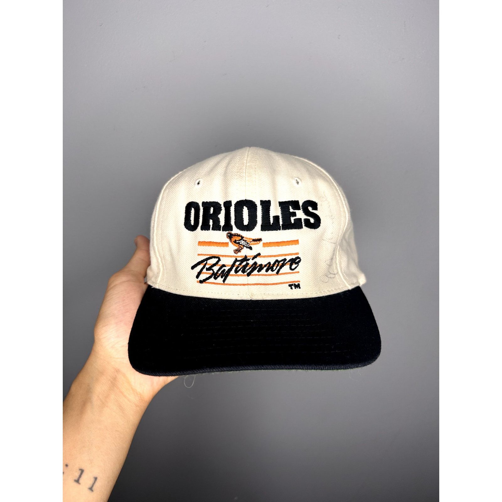 MLB × Vintage Vintage Baltimore Orioles MLB Snapback Hat Autographed Size ONE SIZE - 1 Thumbnail