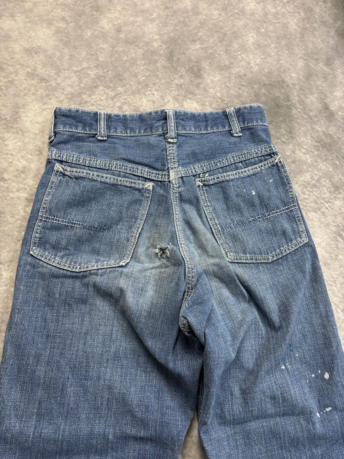 Sears × Vintage True Vintage Work Denim Double Knee Jeans 1960s 1970s Carpen Size 24" / US 00 / IT 34 - 9 Thumbnail