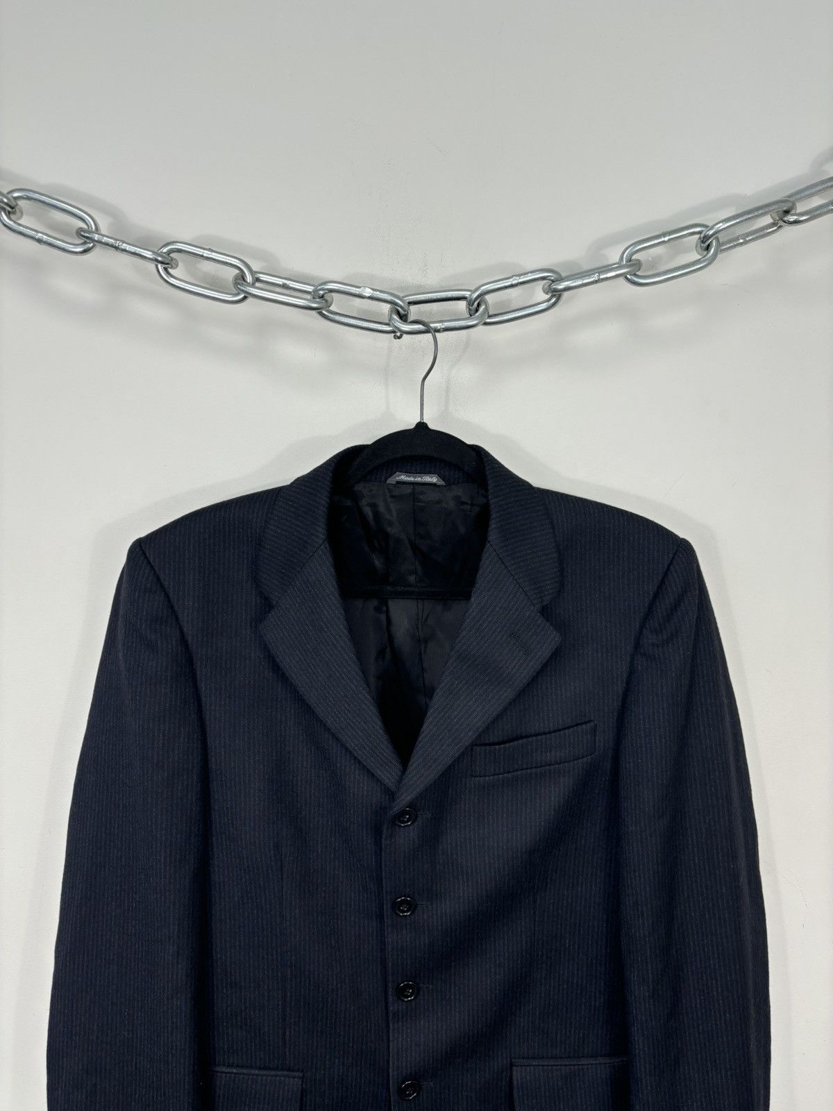 Emanuel Ungaro Vintage Emanuel Ungaro Men’s Striped Wool Blazer Jacket Size 46R - 4 Thumbnail