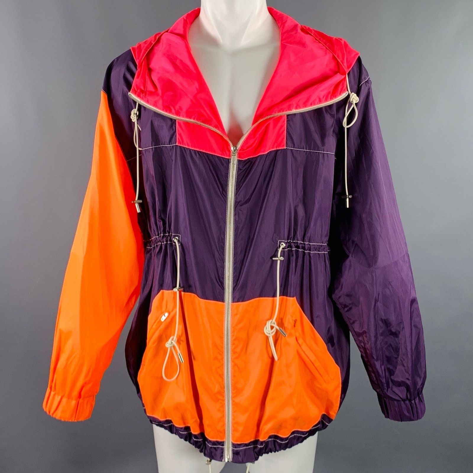 Prabal Gurung PRABAL GURUNG M Purple Orange Pink Color Block Nylon Jacket Size US M / EU 48-50 / 2 - 1 Thumbnail