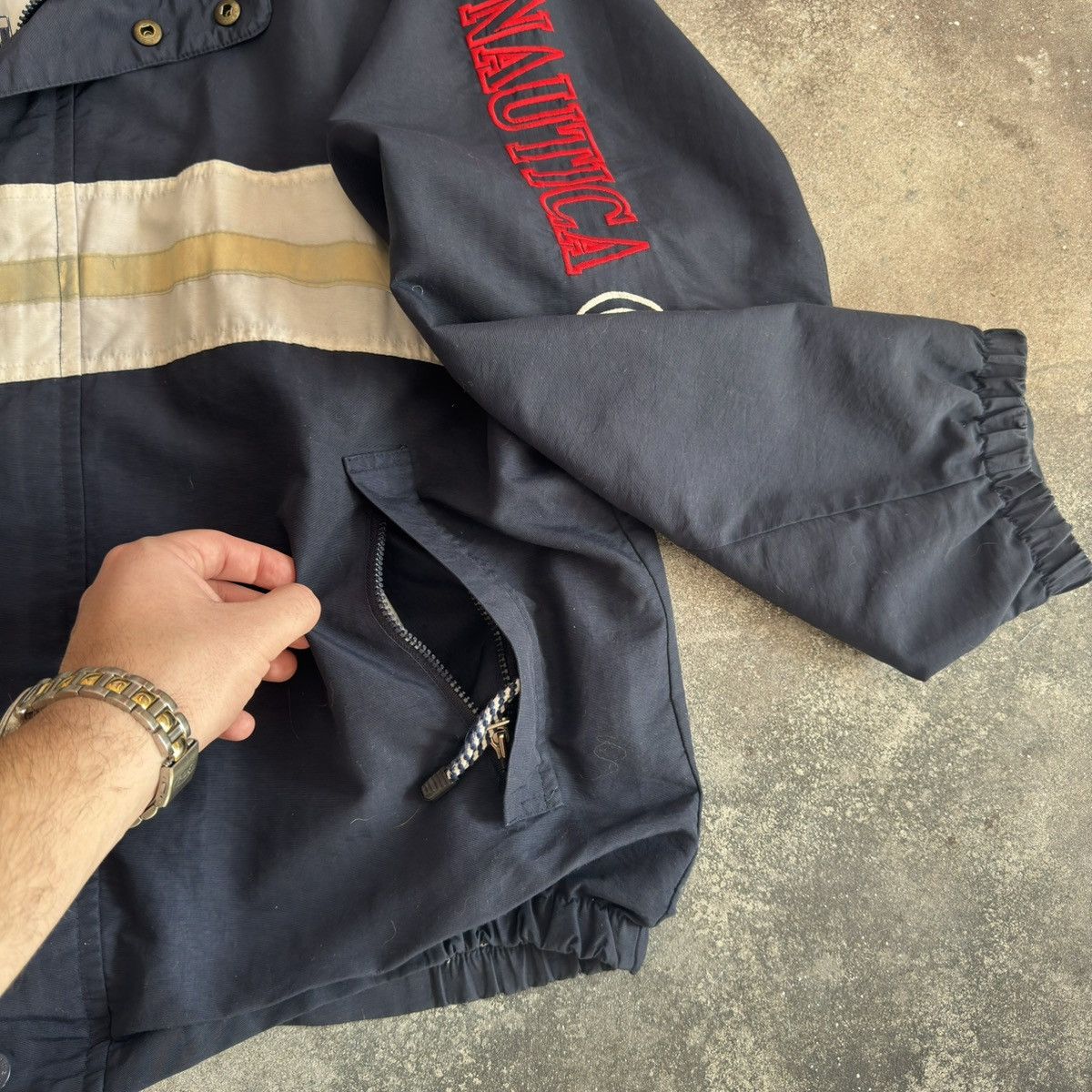 Nautica × Vintage Nautica Vintage Big Logo Zip Jacket Size US XL / EU 56 / 4 - 9 Thumbnail